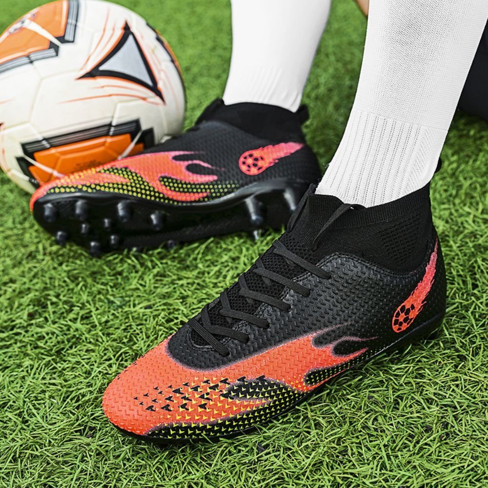 hohen Fußballschuh (Turnschuhe Erwachsene) mit und Absätzen für Jugendliche Schuhen schwarz HUSKSWARE