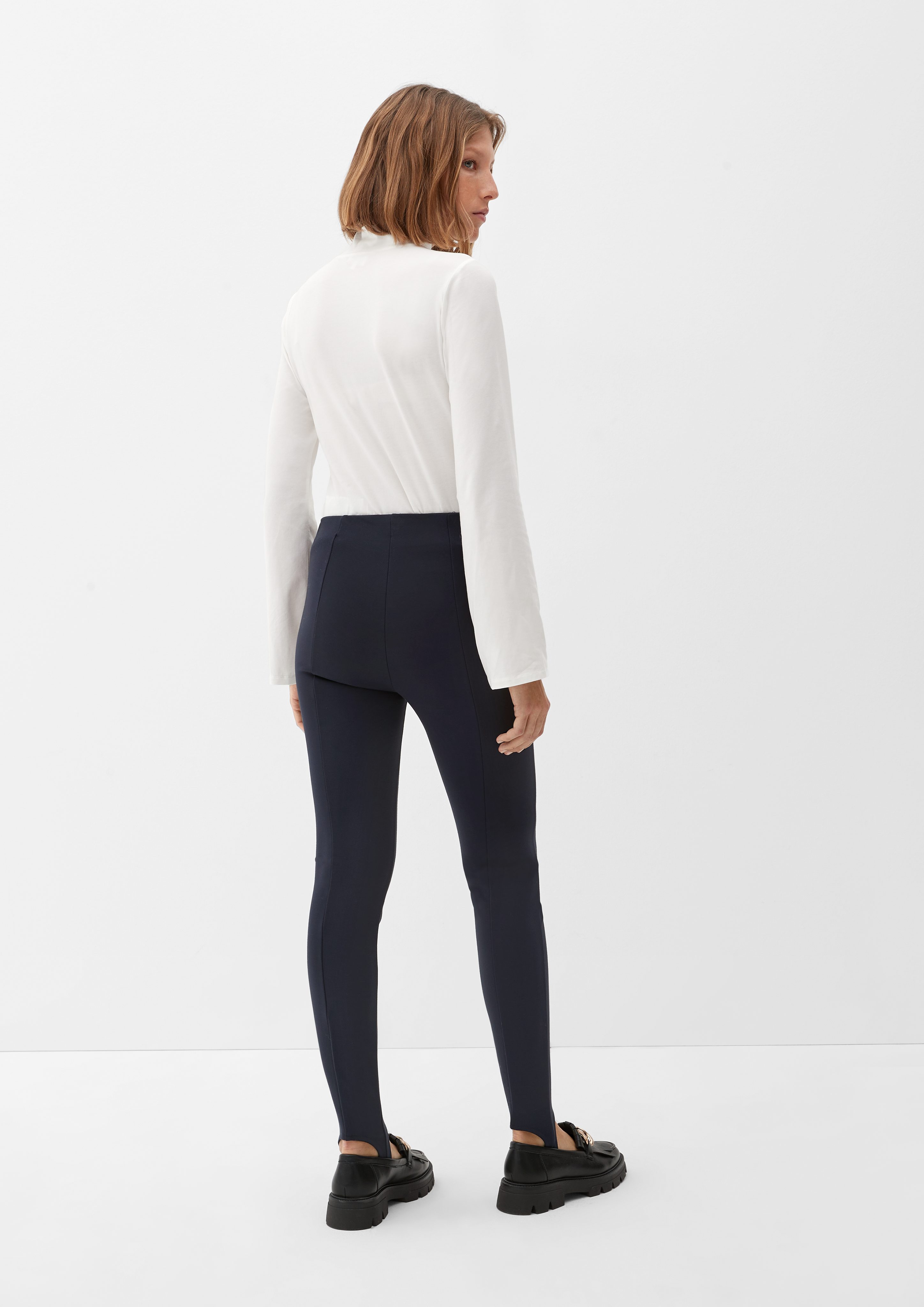 navy Skinny: s.Oliver mit Leggings Fußschlaufe Stoffhose