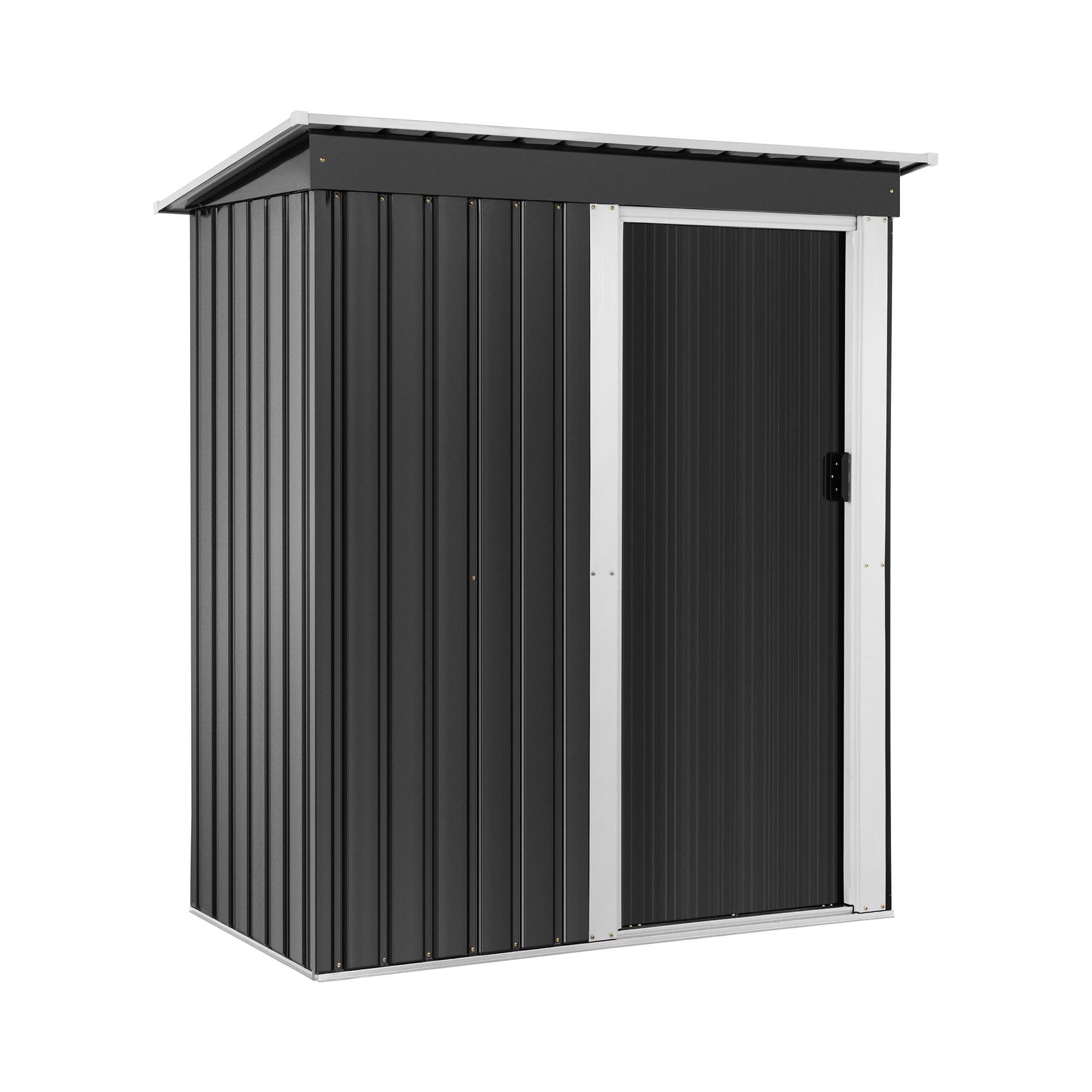 Uniprodo Gerätehaus Geräteschuppen Gartenschrank 163 x 181 x 89 cm verzinkter Stahl, BxT: 89x175 cm