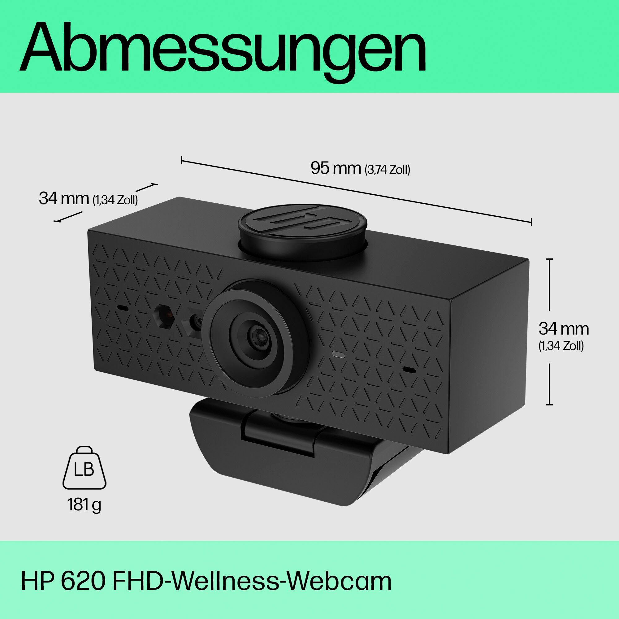 HP 620 FHD Webcam (Full HD, 5x opt. Zoom)