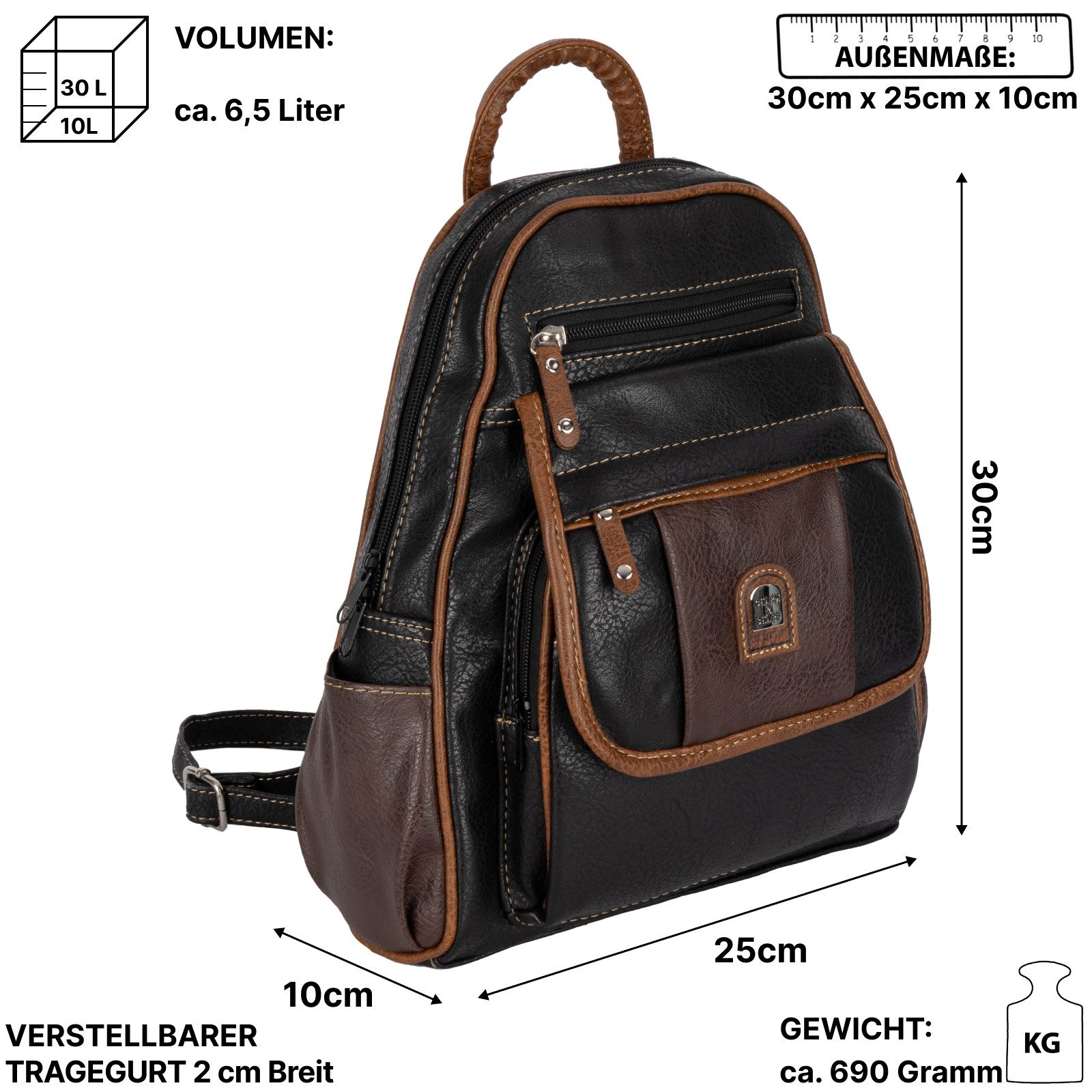 EAAKIE Rucksack Cityrucksack Damenrucksack Tagesrucksack Stadt Rucksack Bag günstig online kaufen