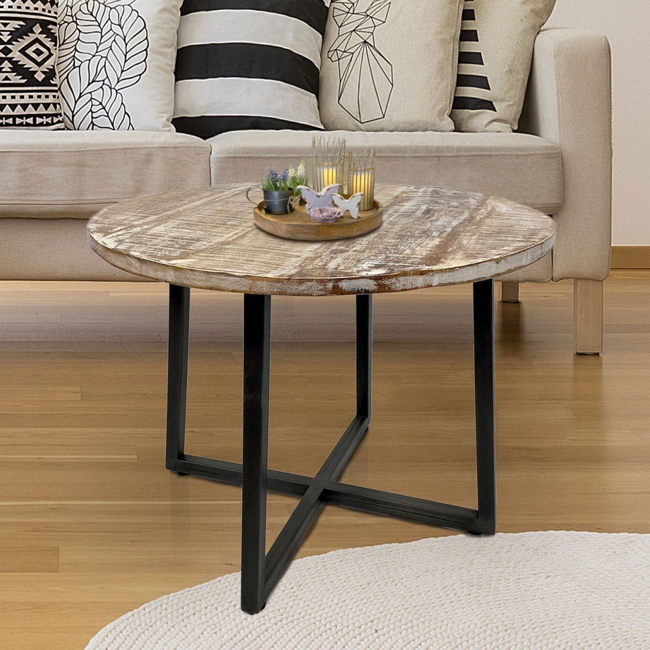 soma Couchtisch Couchtisch rund 60 cm Wohnzimmer Tisch Beistelltis,  Qualtität: Genießen Sie Scharm und Qualität in einer tollen