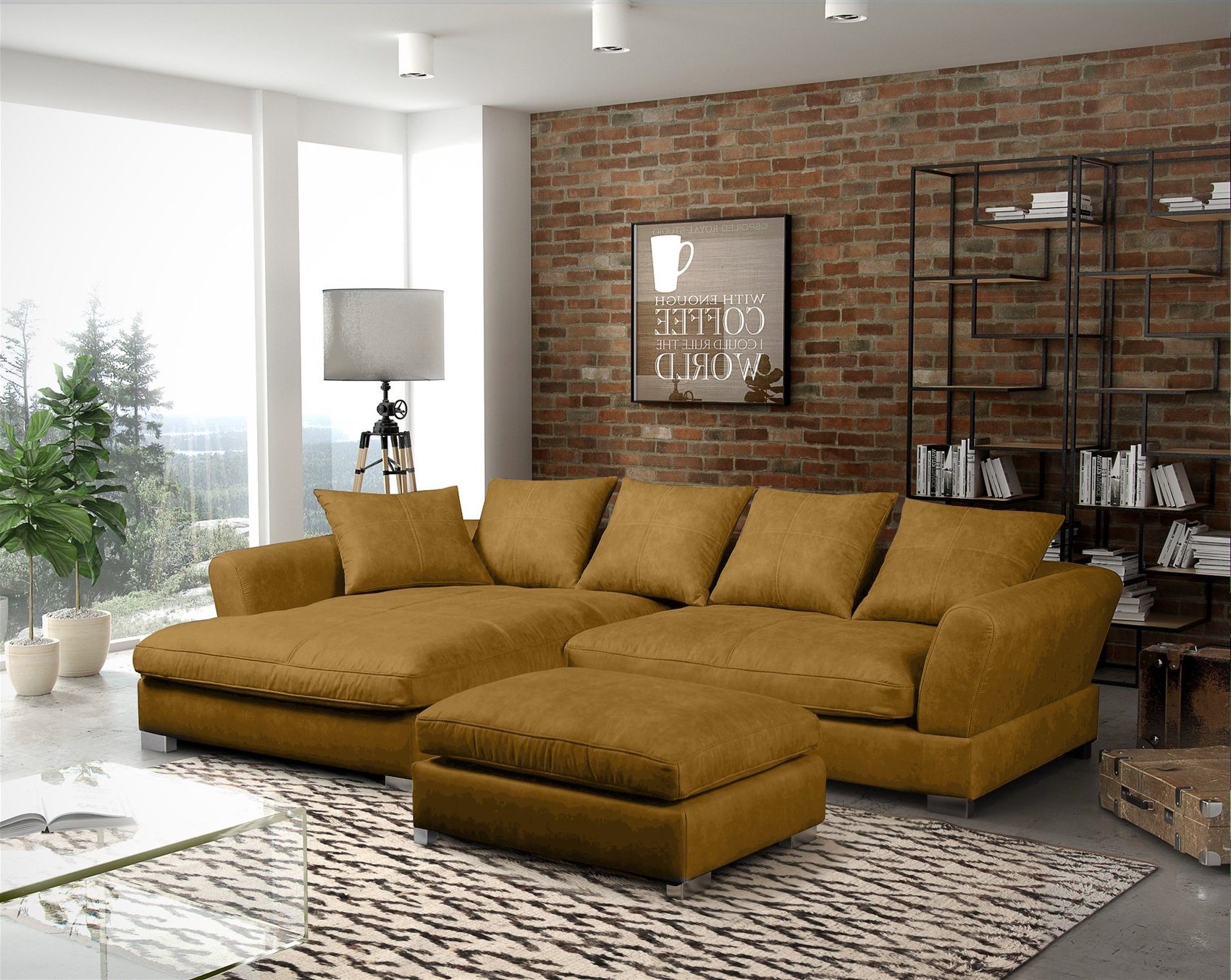 Fun Möbel Ecksofa TIZIAN in Stoff günstig online kaufen