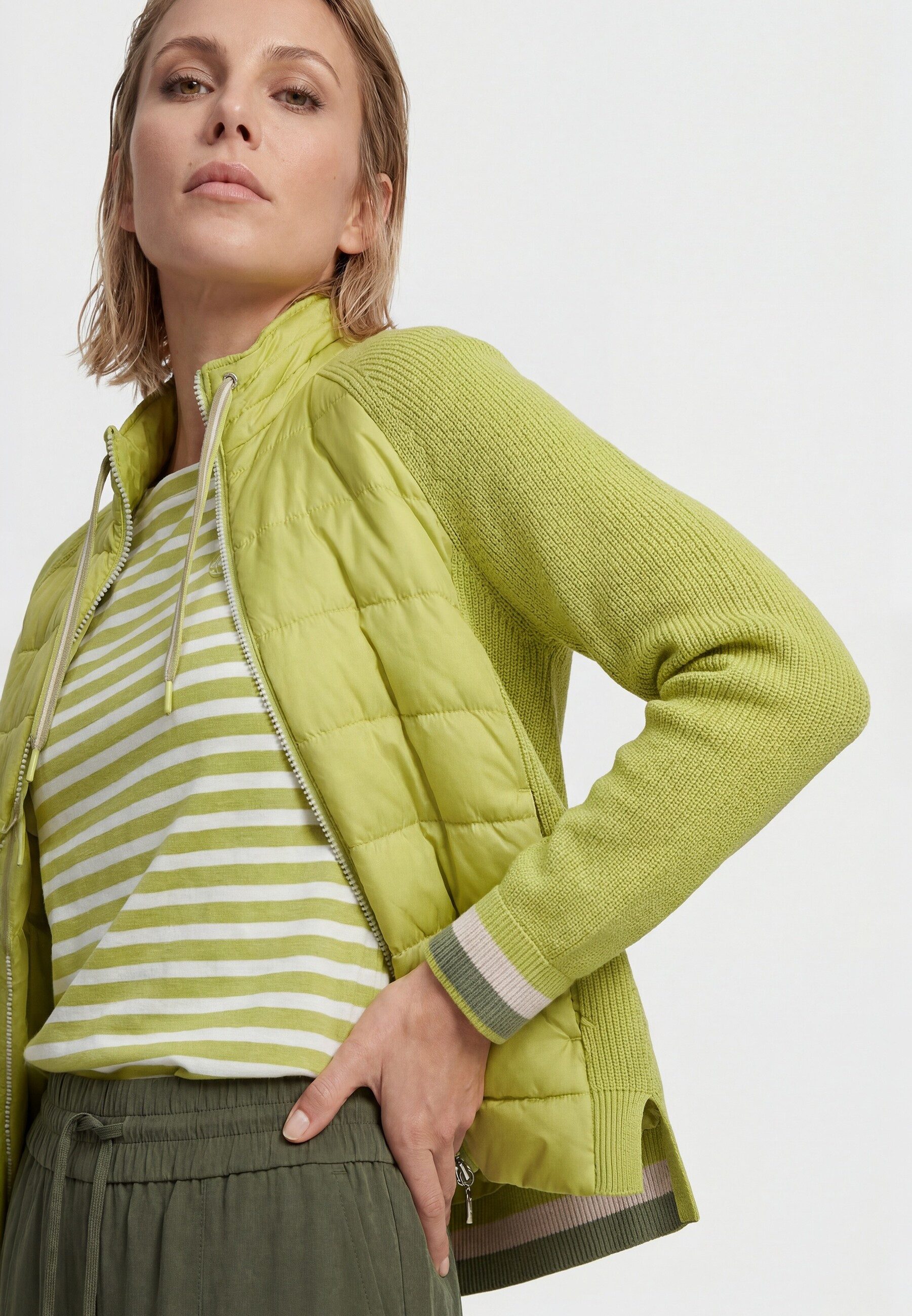 Olsen Cardigan Cardigan mit Raglanärmeln und Stehkragen