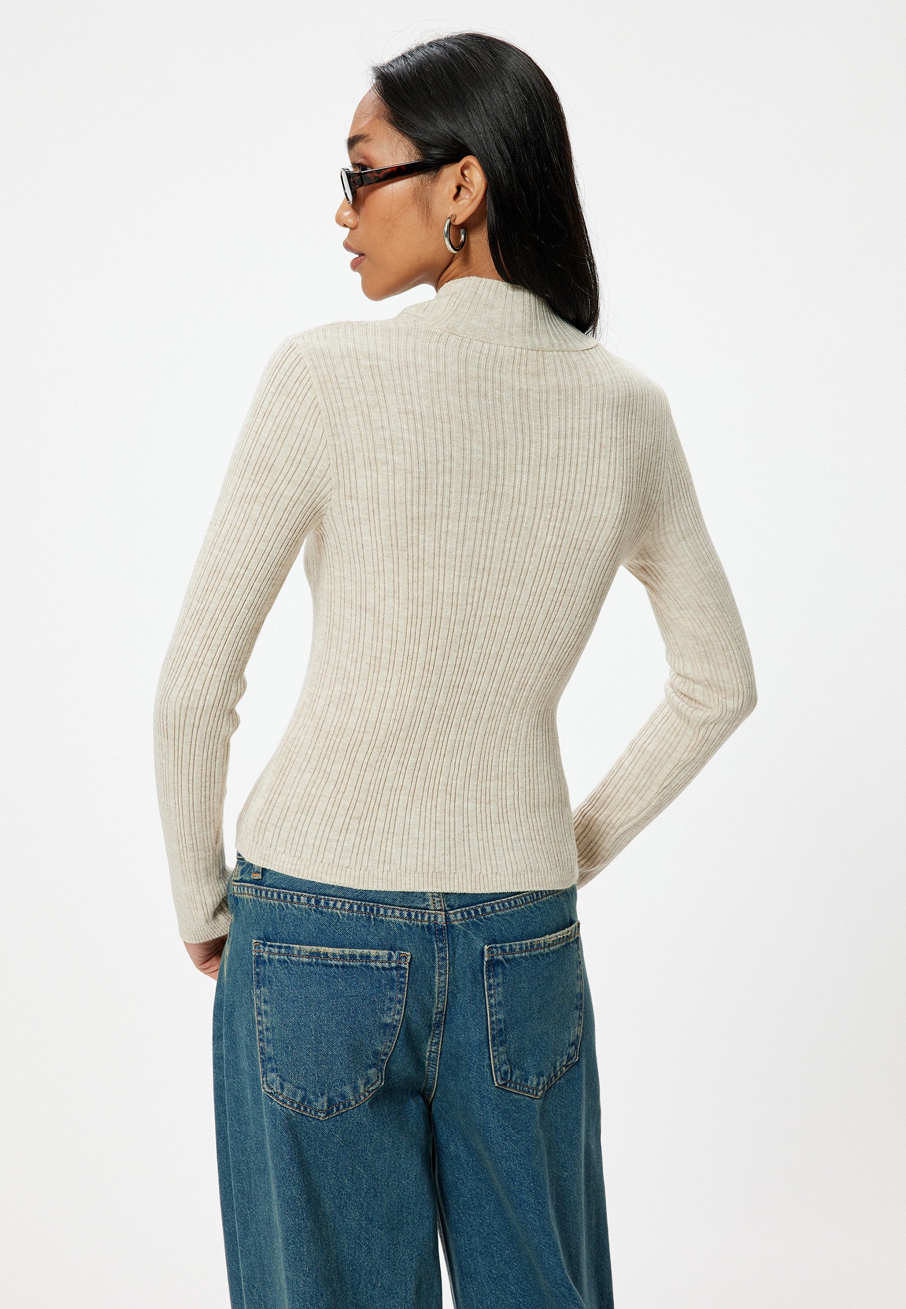 Koton Stehkragenpullover Standkragen Regular
