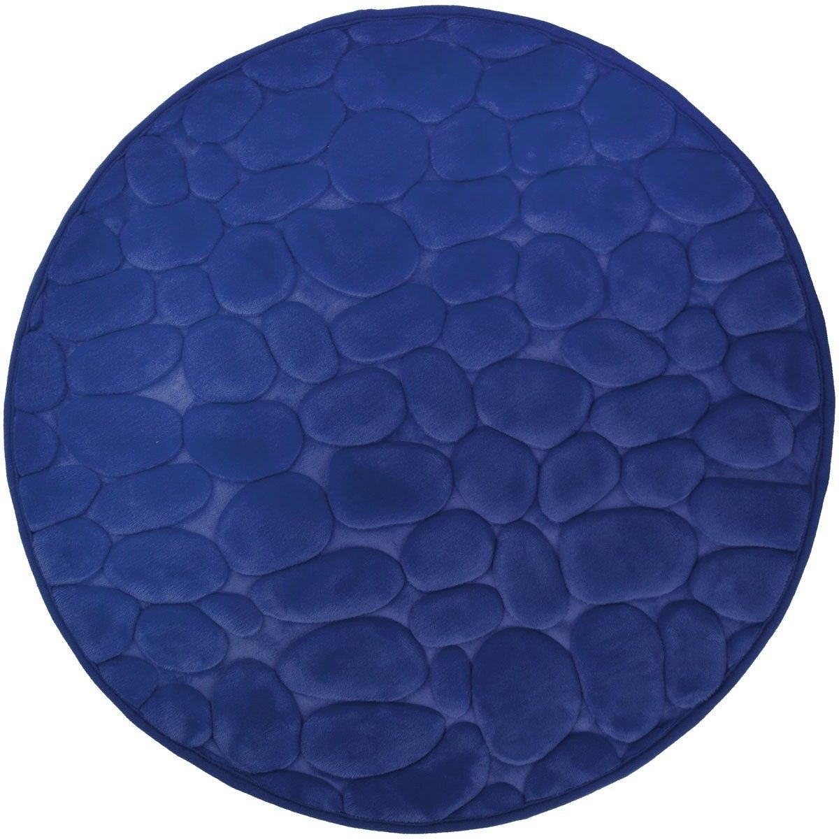 Euroshowers GmbH Badematte Memory Foam Bellarina Dunkelblau Ø60 cm, Memory funktion, Rutschhemmende Beschichtung auf der Unterseite, 100% polyester, memory foam (stoppning), latex SBR, Rund, Memory funktion, Rutschhemmende Beschichtung auf der Unterseite