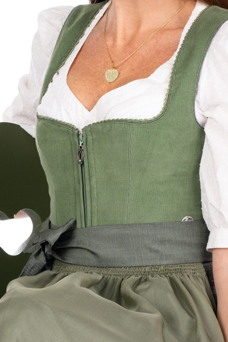 MarJo Dirndl Cord Dirndl 2tlg. - LICHTENFELS - wasabi