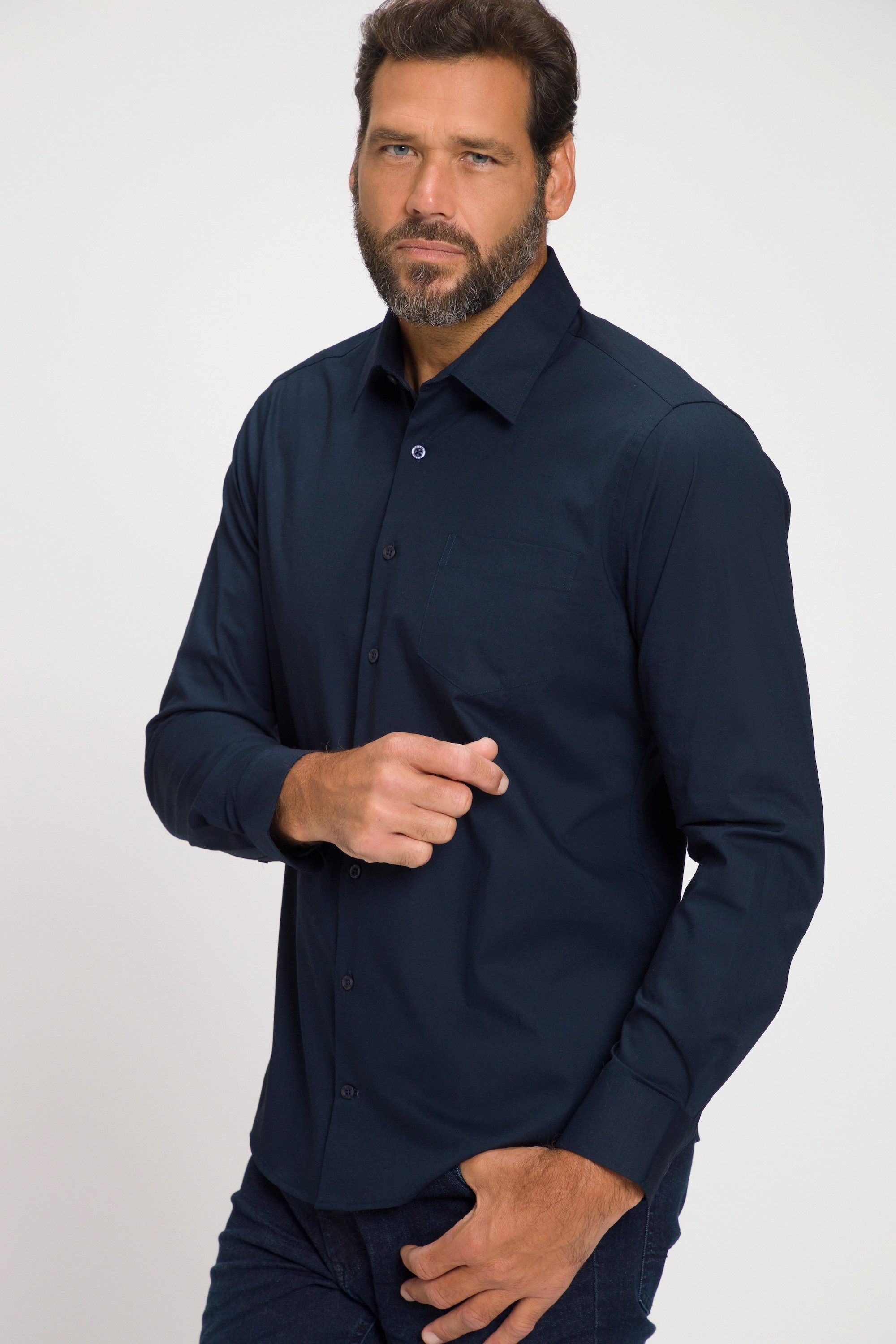 JP1880 Businesshemd Hemd FLEXNAMIC® Kentkragen Modern Basic Fit