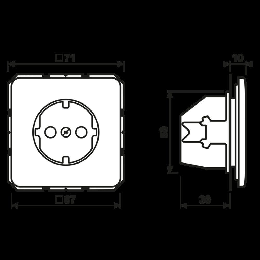 CD GR 1520 SCHUKO-Steckdose Klemmen Jung JUNG