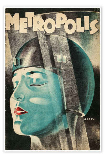 Posterlounge Poster Vintage Entertainment Collection, Metropolis II, Wohnzimmer Illustration