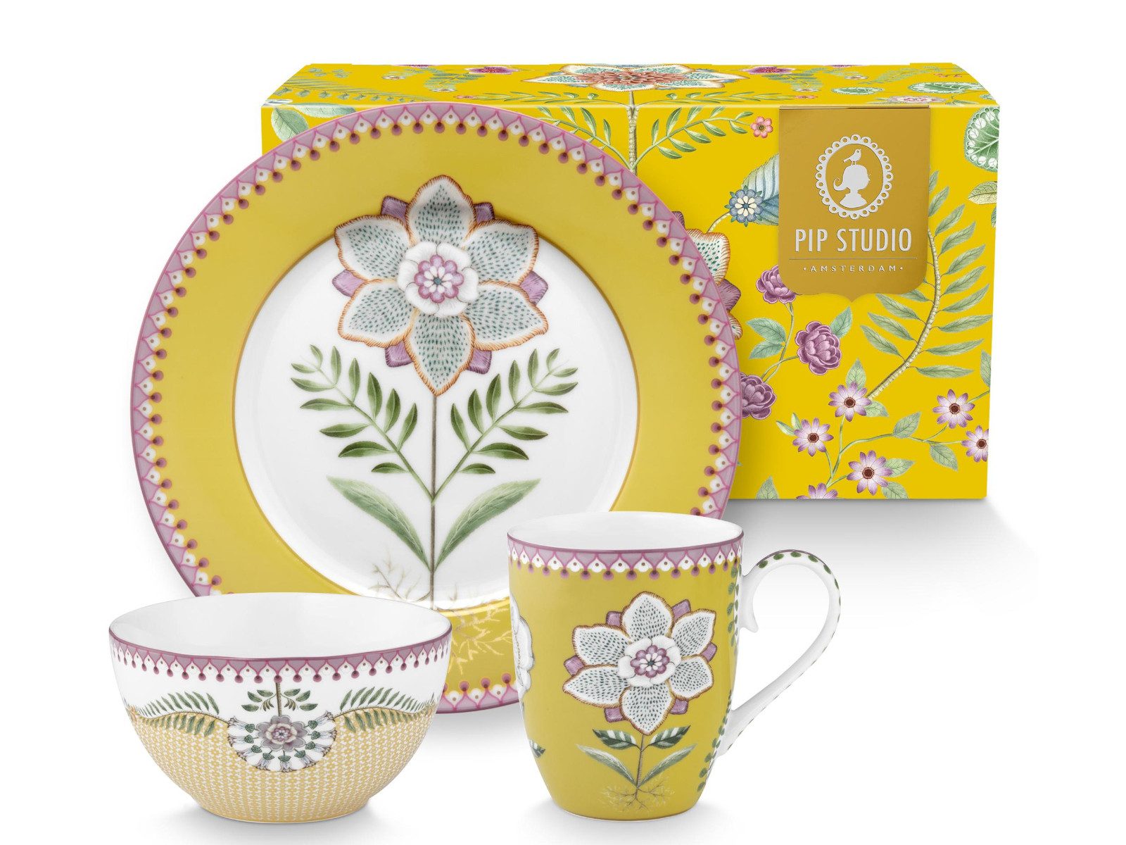 PiP Studio Frühstücks-Set Lily&Lotus Yellow Frühstücksset Set3