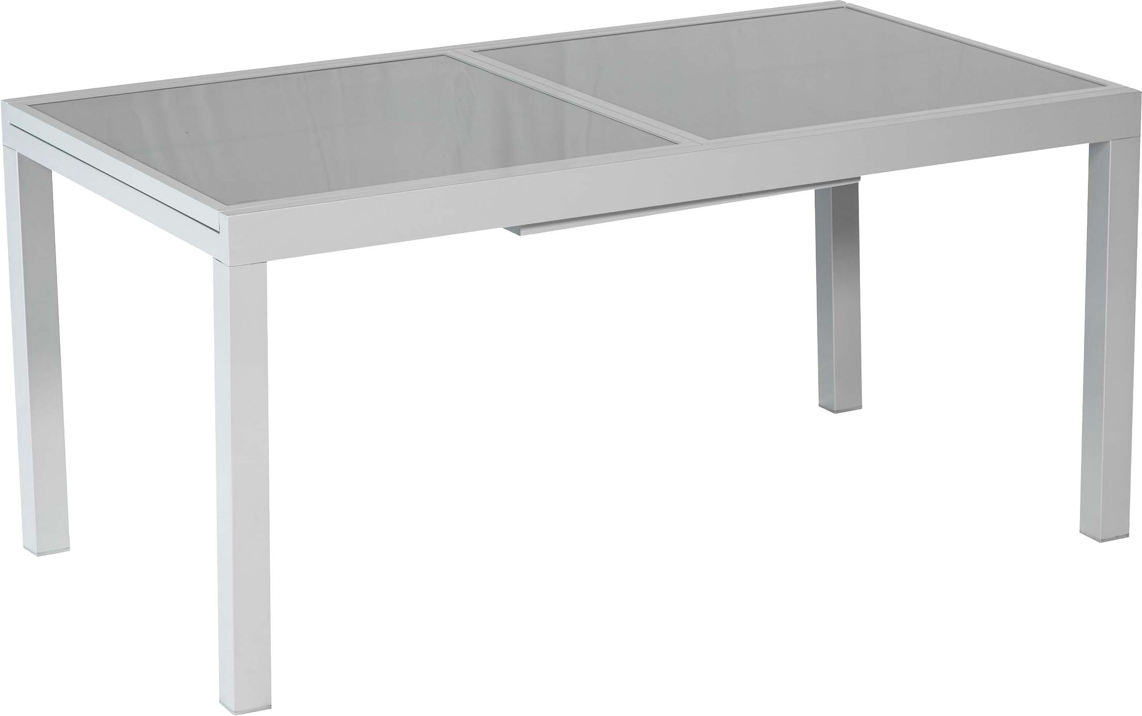 MERXX Garten-Essgruppe Amalfi, (Set, 7-tlg), inkl. 6 Stapelsessel, 1 Ausziehtisch