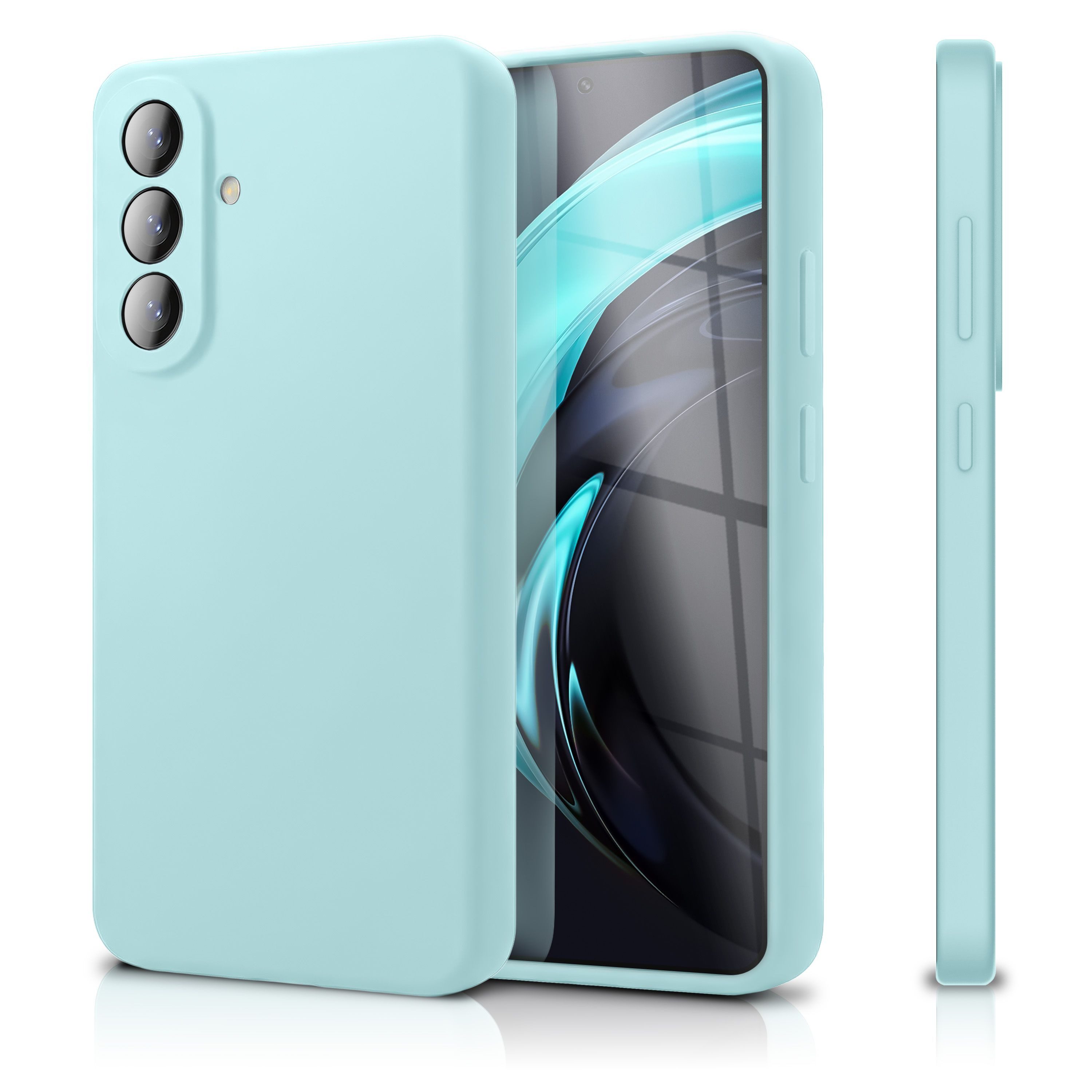 Nalia Smartphone-Hülle Samsung Galaxy A57, PHOENIX Case - Liquid Silikon, Mikrofaser & Kameraschutz