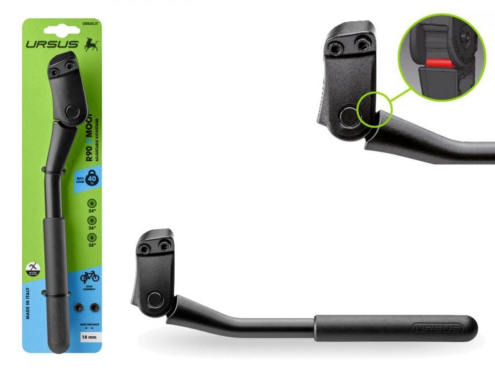 URSUS Fahrradständer Ursus Hinterbauständer MOOI+ REAR ANS Aluminium 18mm Platte für 24"-28