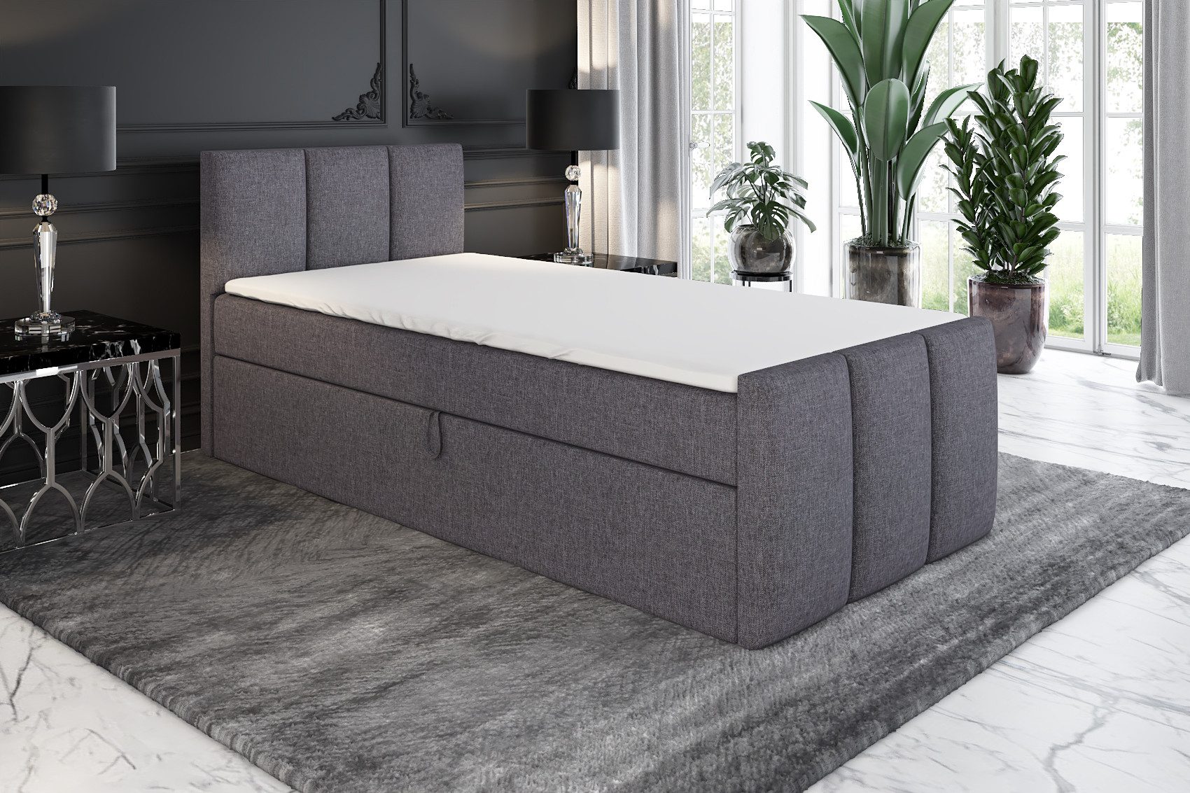 A&J MöbelLand GmbH Boxspringbett Einzelbett MOREN günstig online kaufen