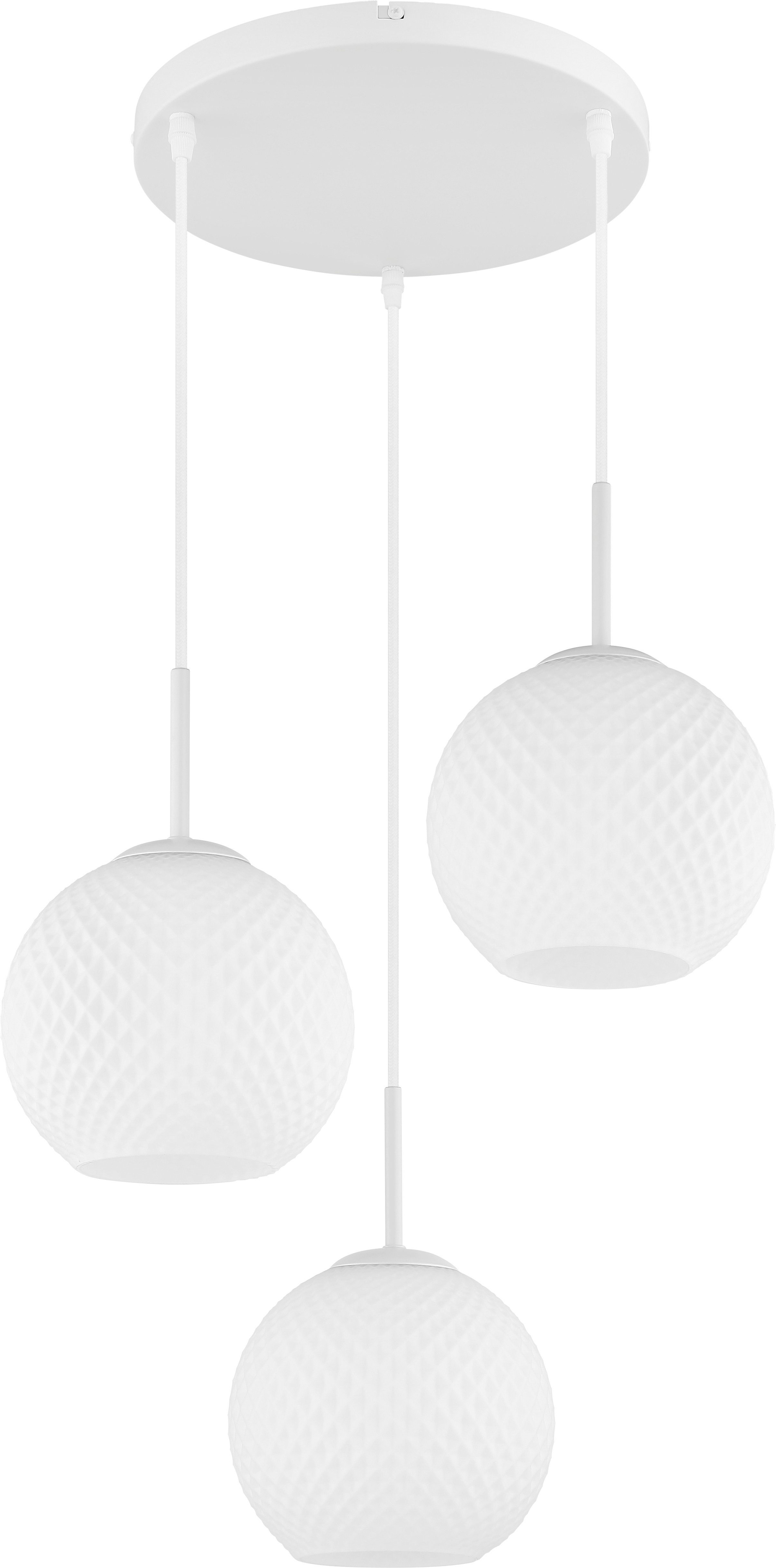 GLOBO LIGHTING Hängeleuchte ANDRE, ohne Leuchtmittel, Hängeleuchte mit Glaskugeln, elegant, höhenkürzbar & modern