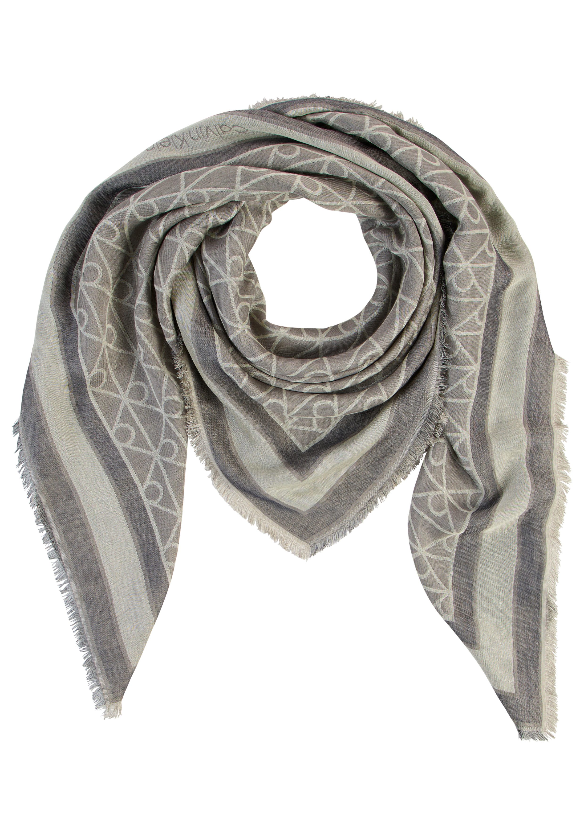Calvin Klein Modetuch EMBLEM AOP JACQUARD SQUARE SCARF, Mit Markenlabelmusterung
