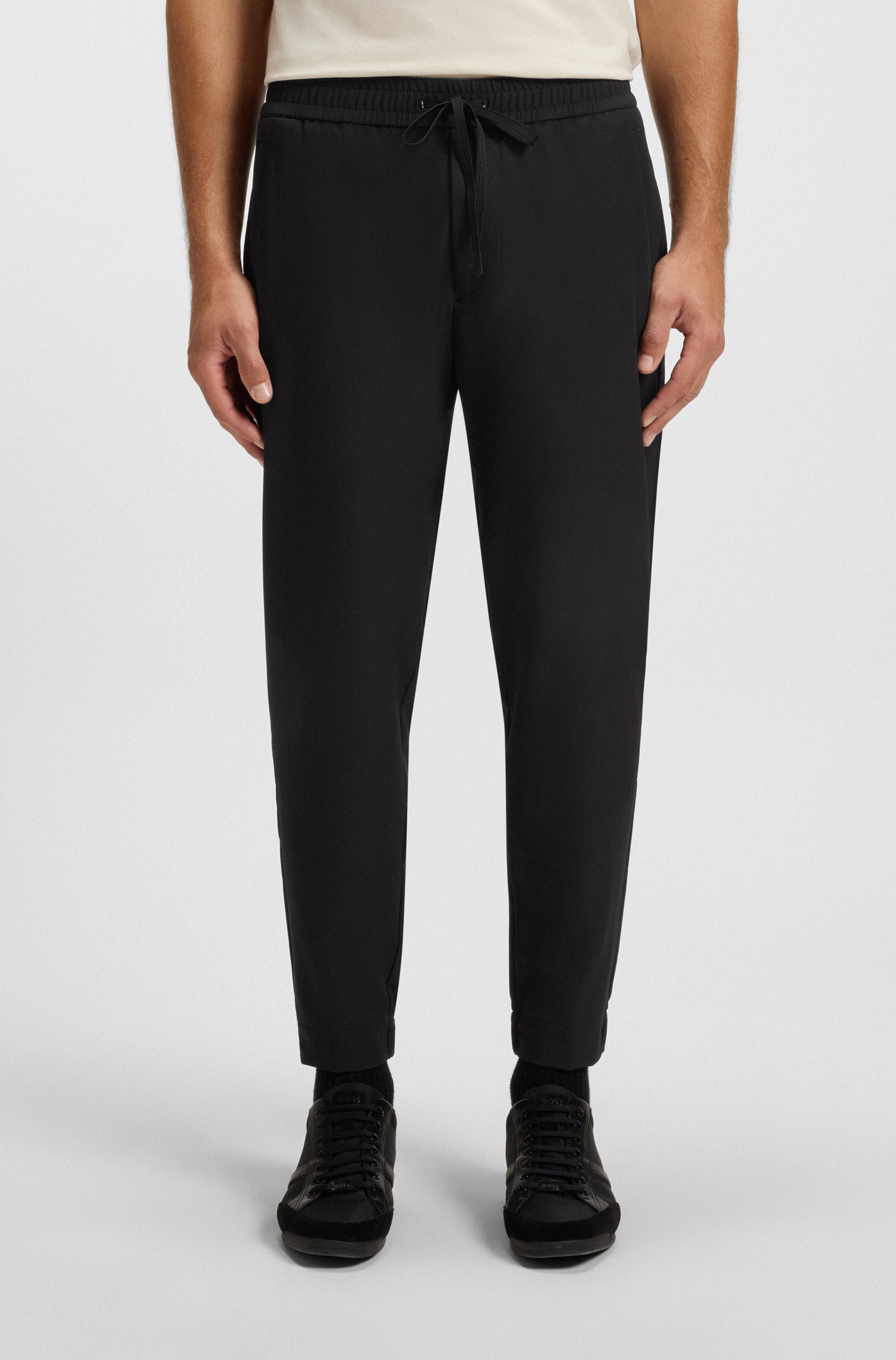 BOSS GREEN Stretch-Hose T Flex mit elastischem Bund und Kordelzug