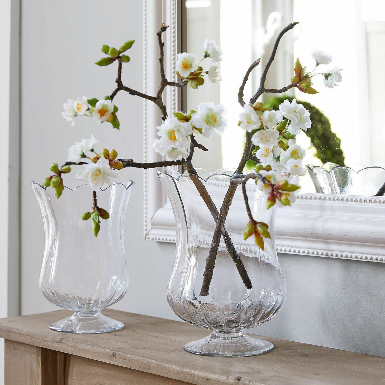 Kunstblume Dekoblume 2er Set Gráda weiß, Mirabeau, Höhe 58.0 cm