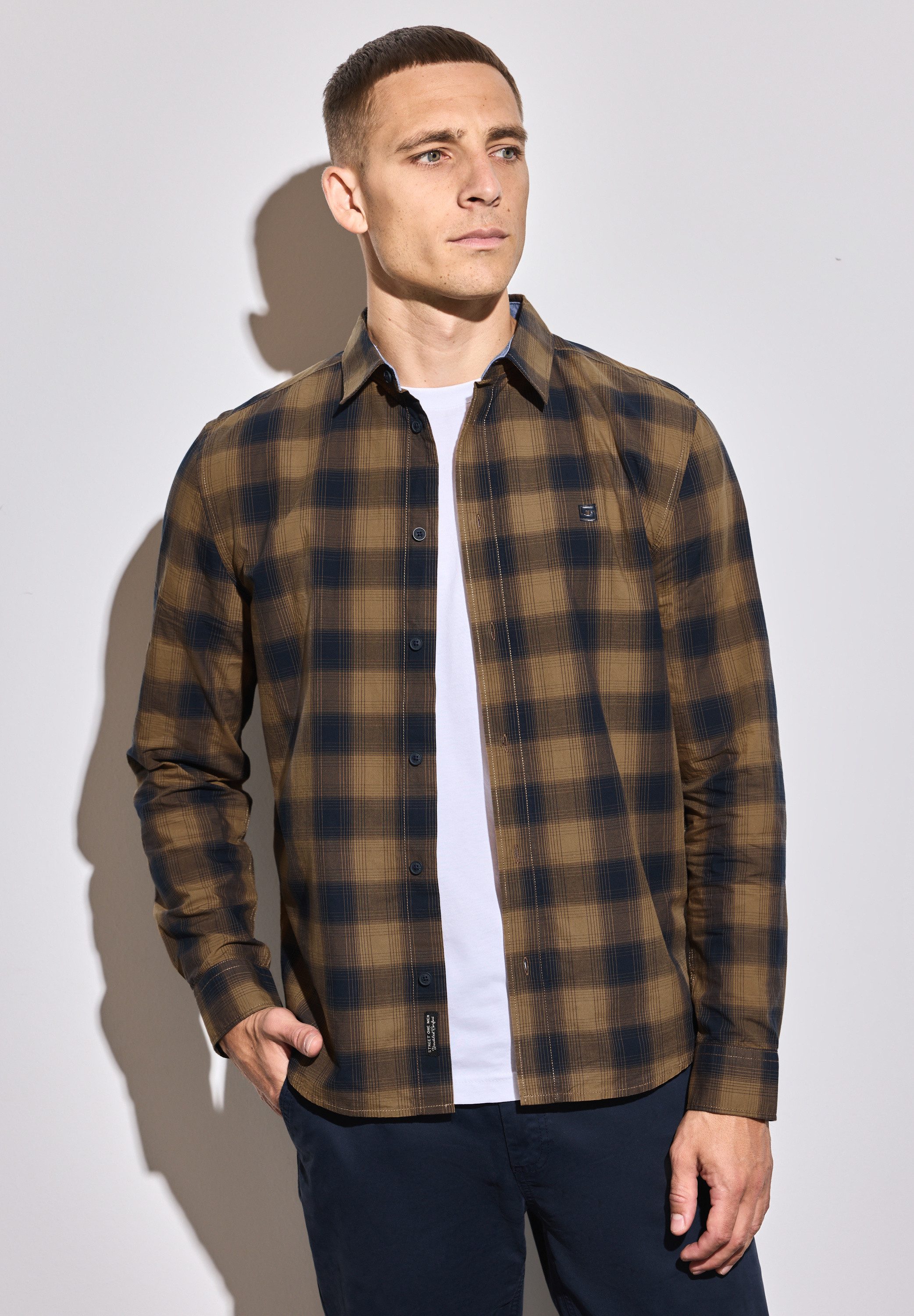 STREET ONE MEN Karohemd aus reiner günstig online kaufen