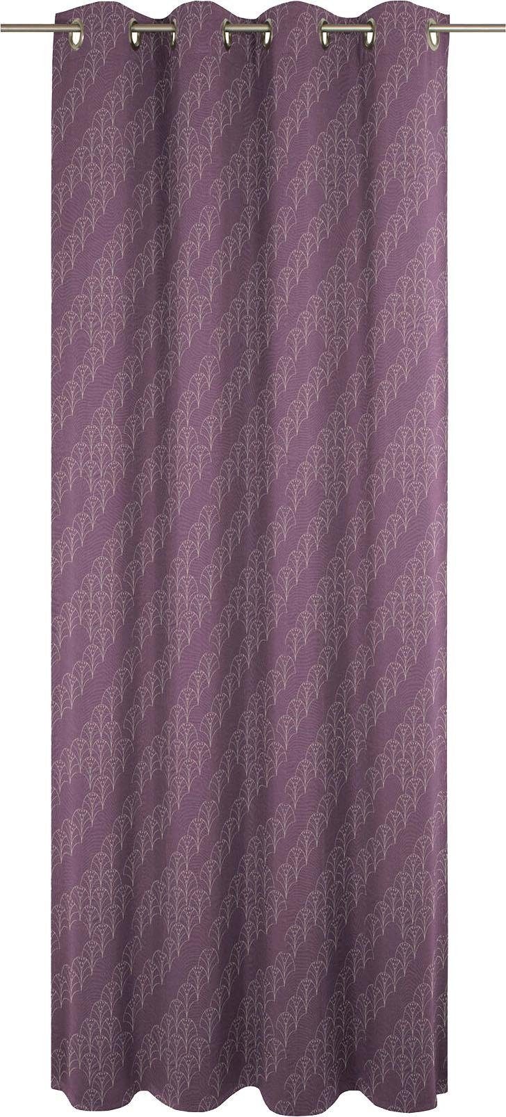 St), Criolla, Vorhang Argentinian blickdicht, aubergine Adam, (1 Jacquard Ösen