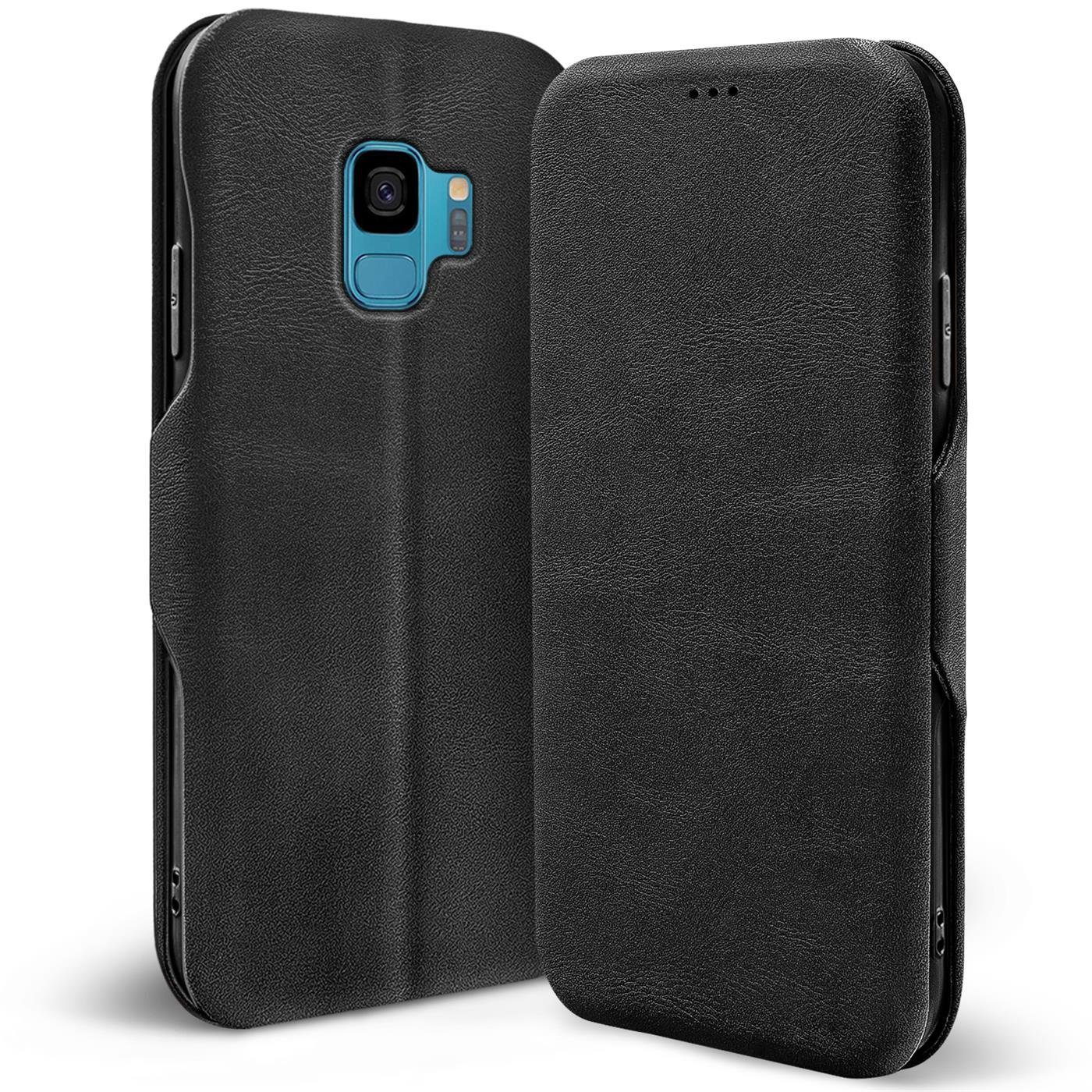 CoolGadget Handyhülle Business Premium Hülle für Samsung Galaxy S9 5,8 Zoll, Handy Tasche mit Kartenfach für Samsung S9 Schutzhülle