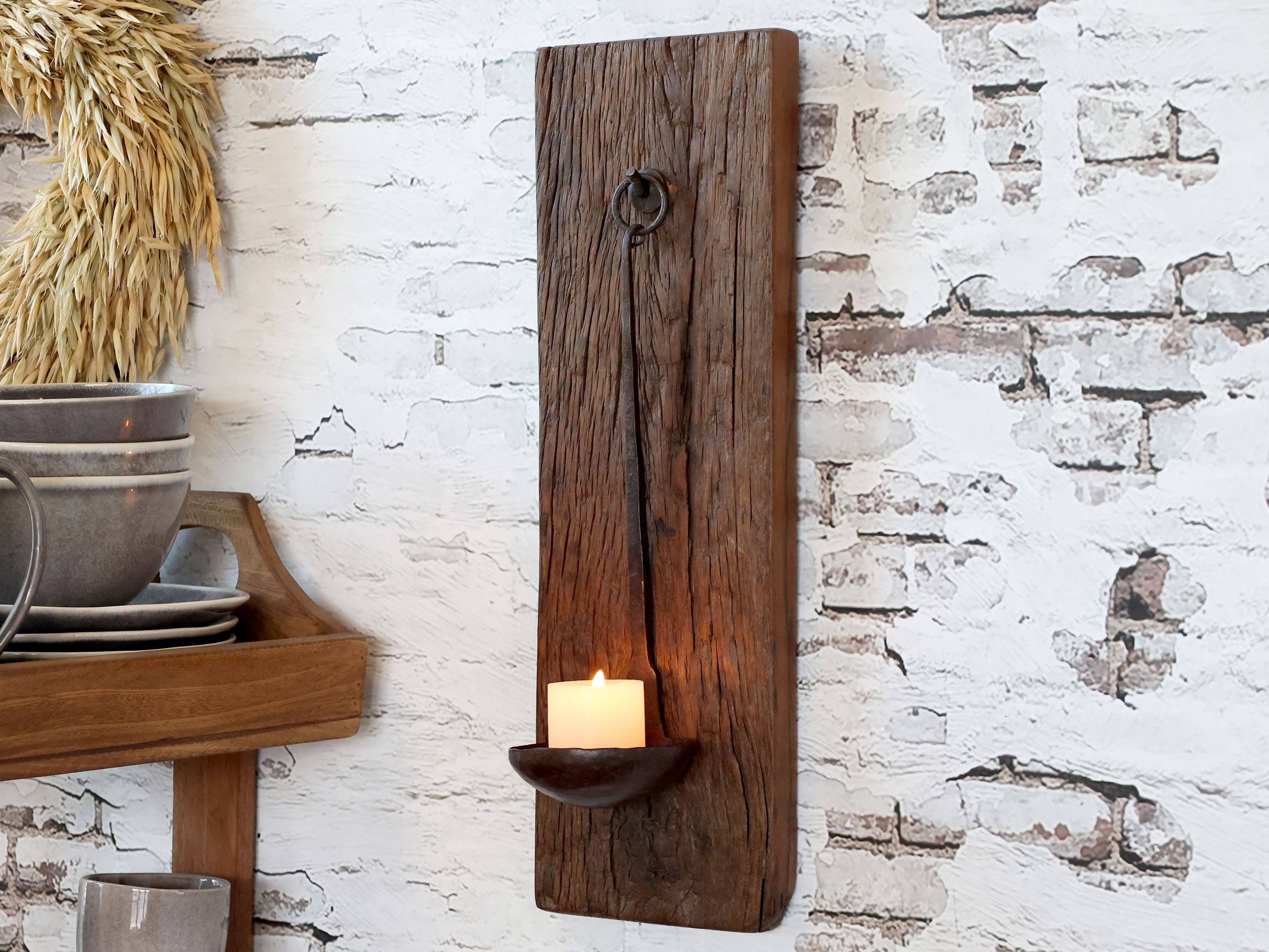 Chic Antique Kerzenhalter Wunderschöner massiver Grimaud günstig online kaufen