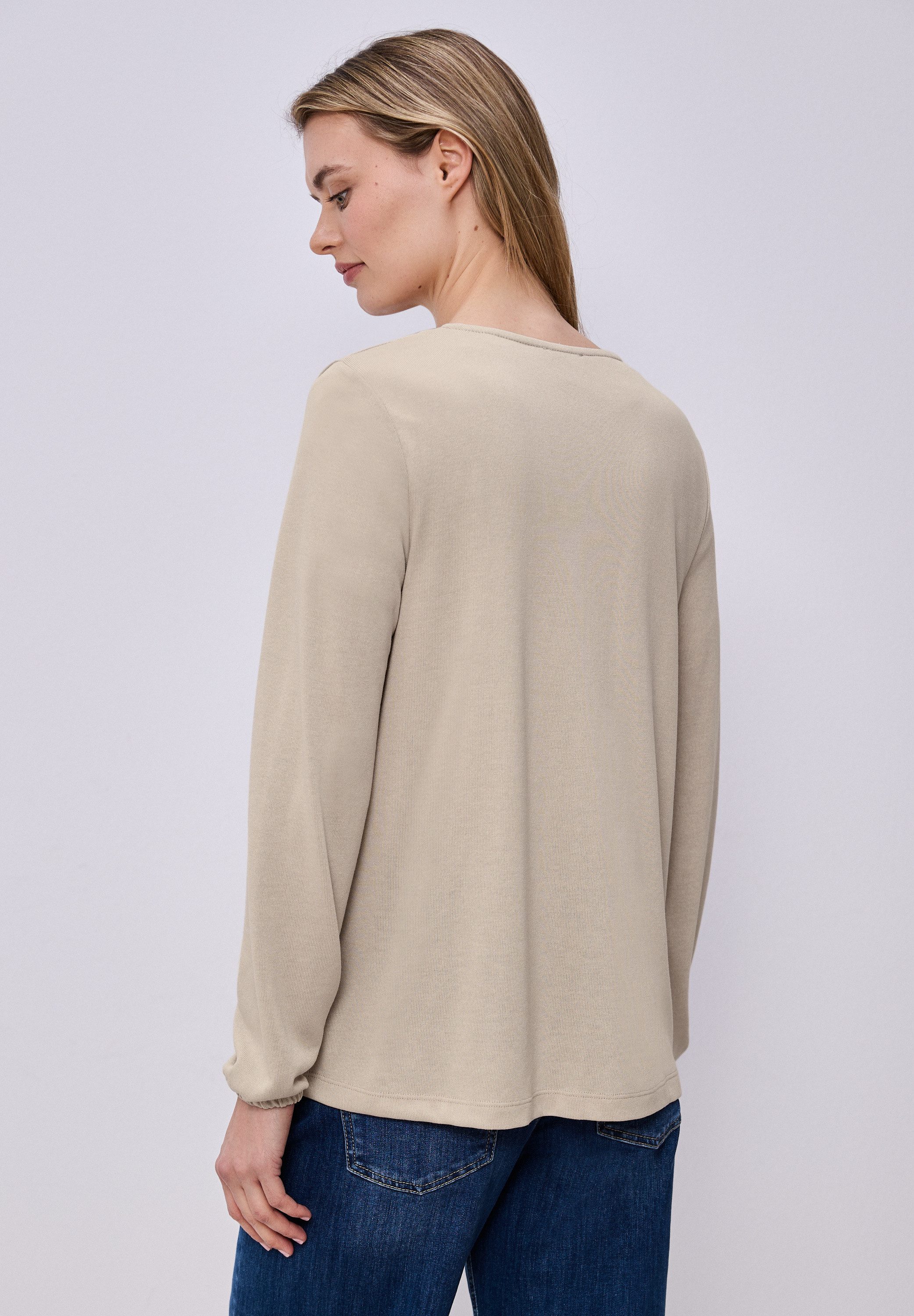 STREET ONE Cardigan bestehend aus einem Materialmix