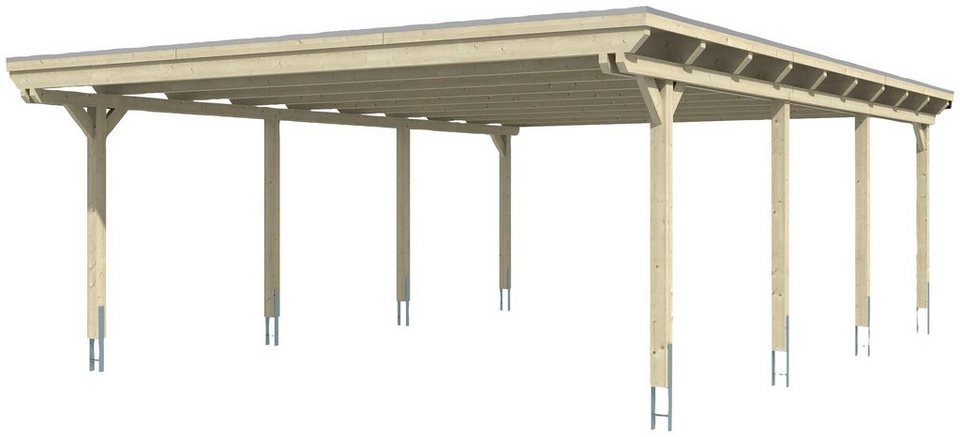 Skanholz Doppelcarport Emsland, BxT: 613x846 cm, 223 cm Einfahrtshöhe,  versch. Farben