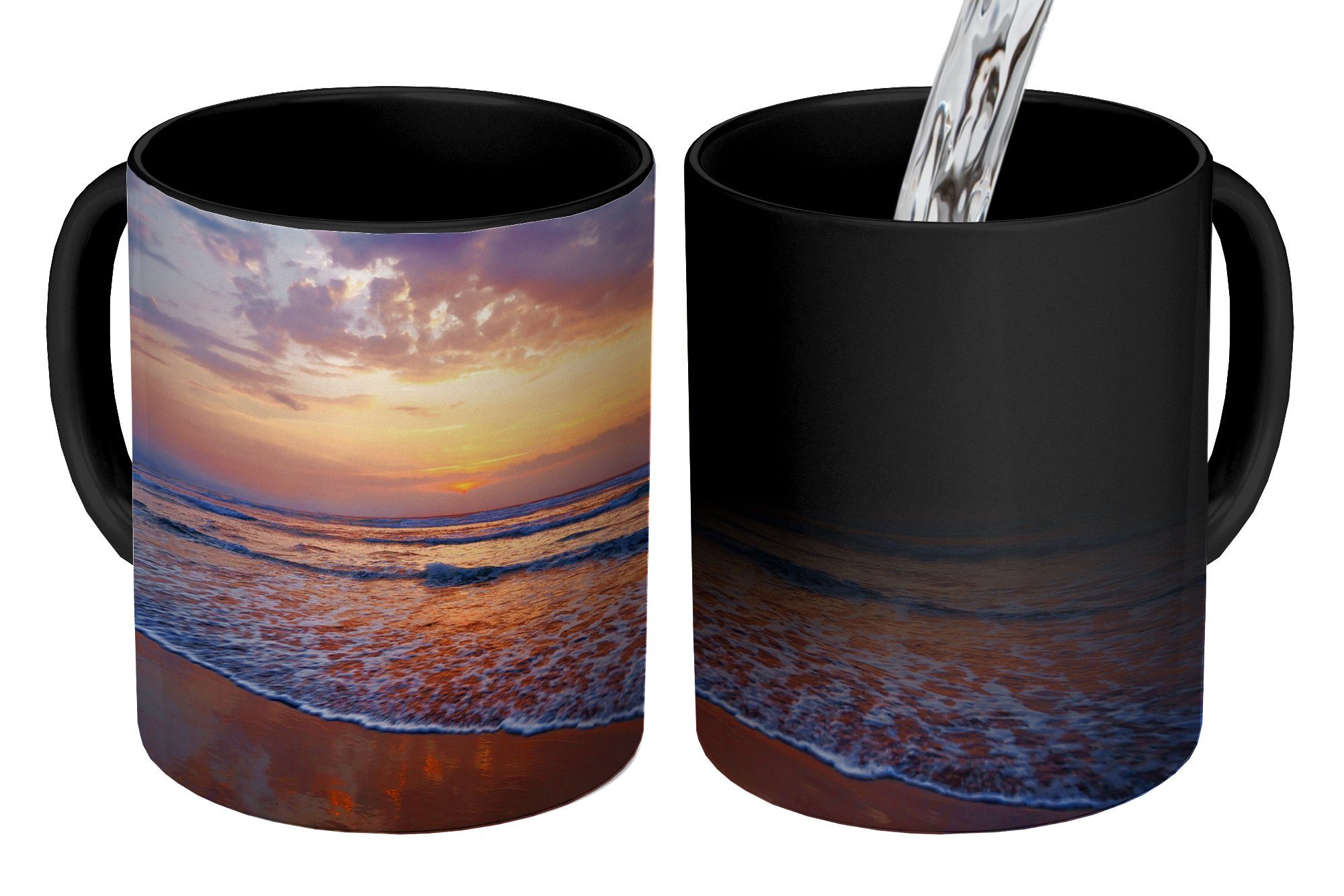 Himmel, Tasse Farbwechsel, Sonne - Geschenk - MuchoWow Kaffeetassen, Teetasse, Strand Keramik, Zaubertasse,