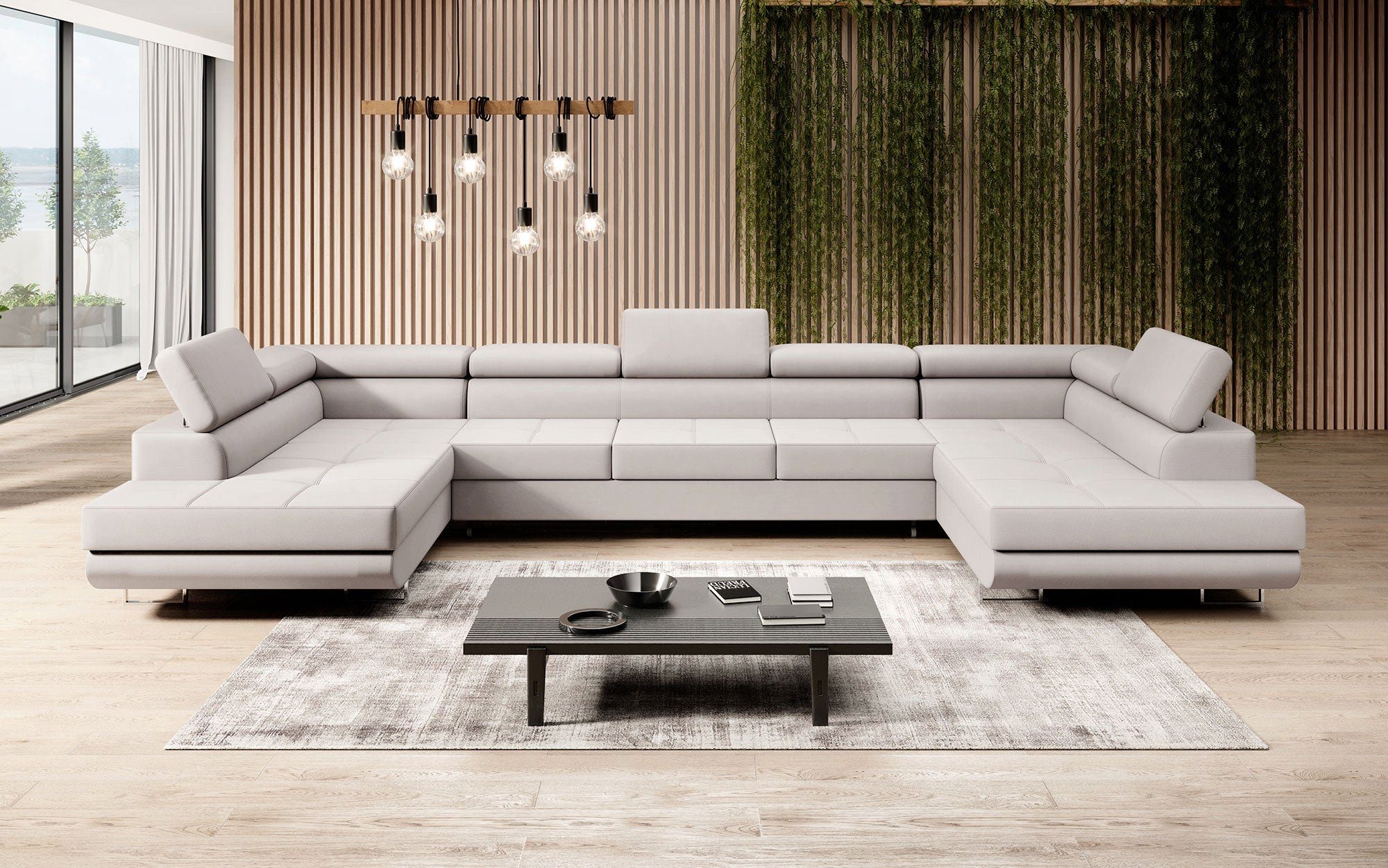 Baidani Sofa Positano mit Schlaf- und Klappfunktion (Stoff)