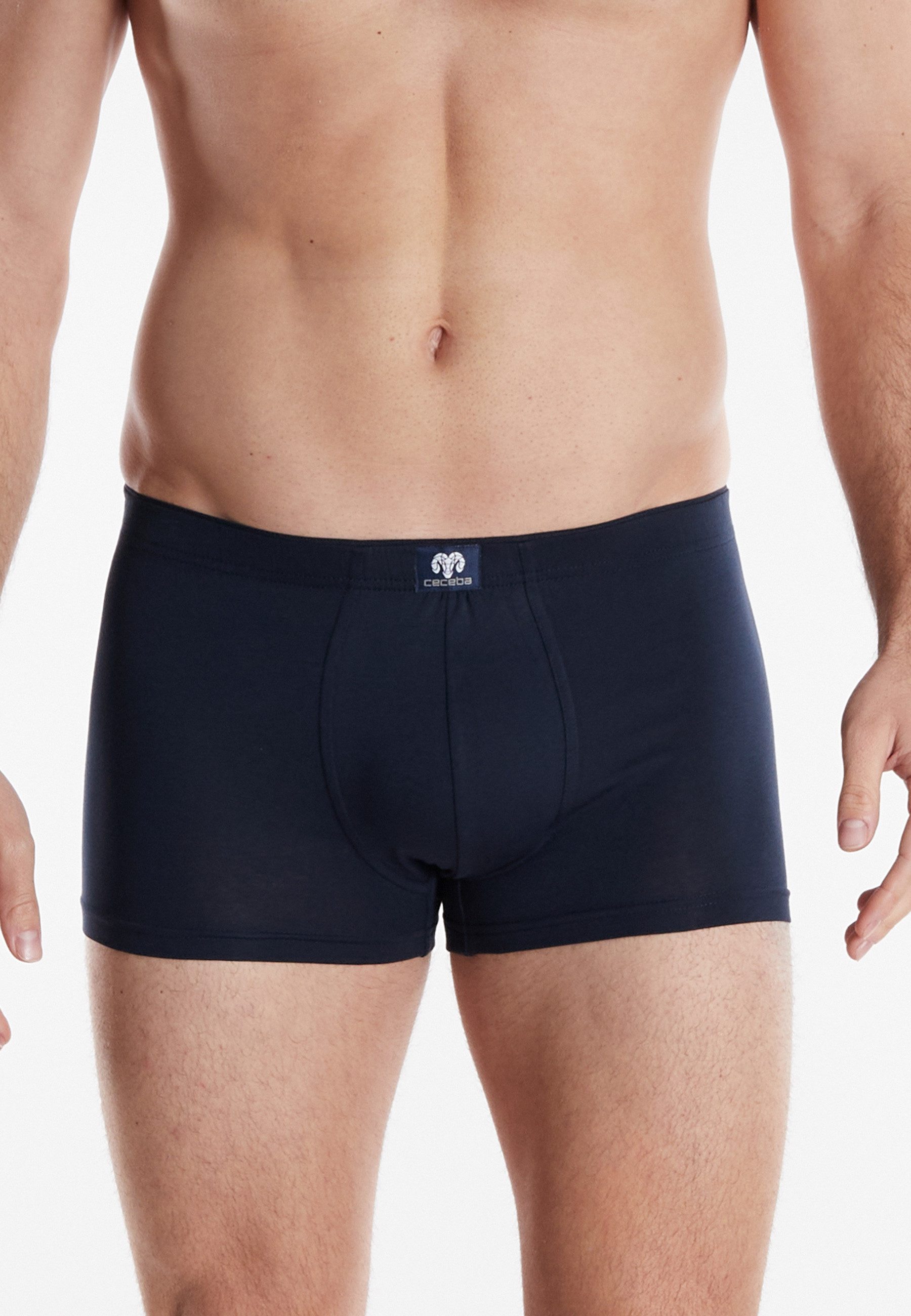 CECEBA Boxershorts CECEBA Herren Pants blau längsgestreift 2er Pack (2-St)