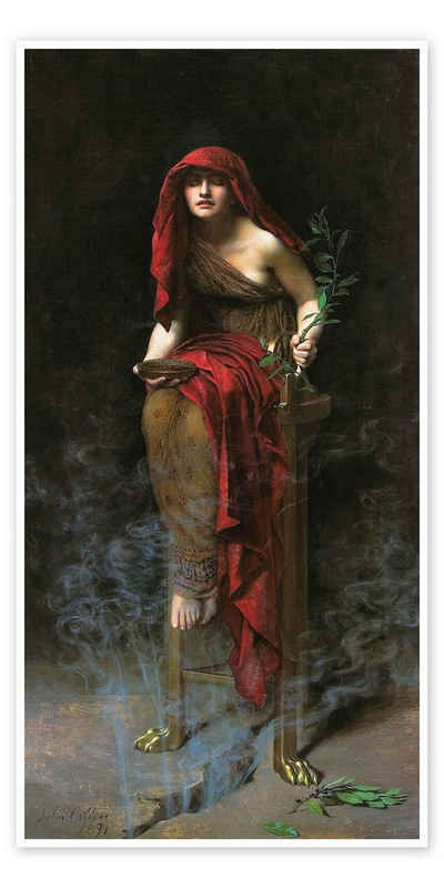 Posterlounge Poster John Collier, Priesterin von Delphi, Malerei