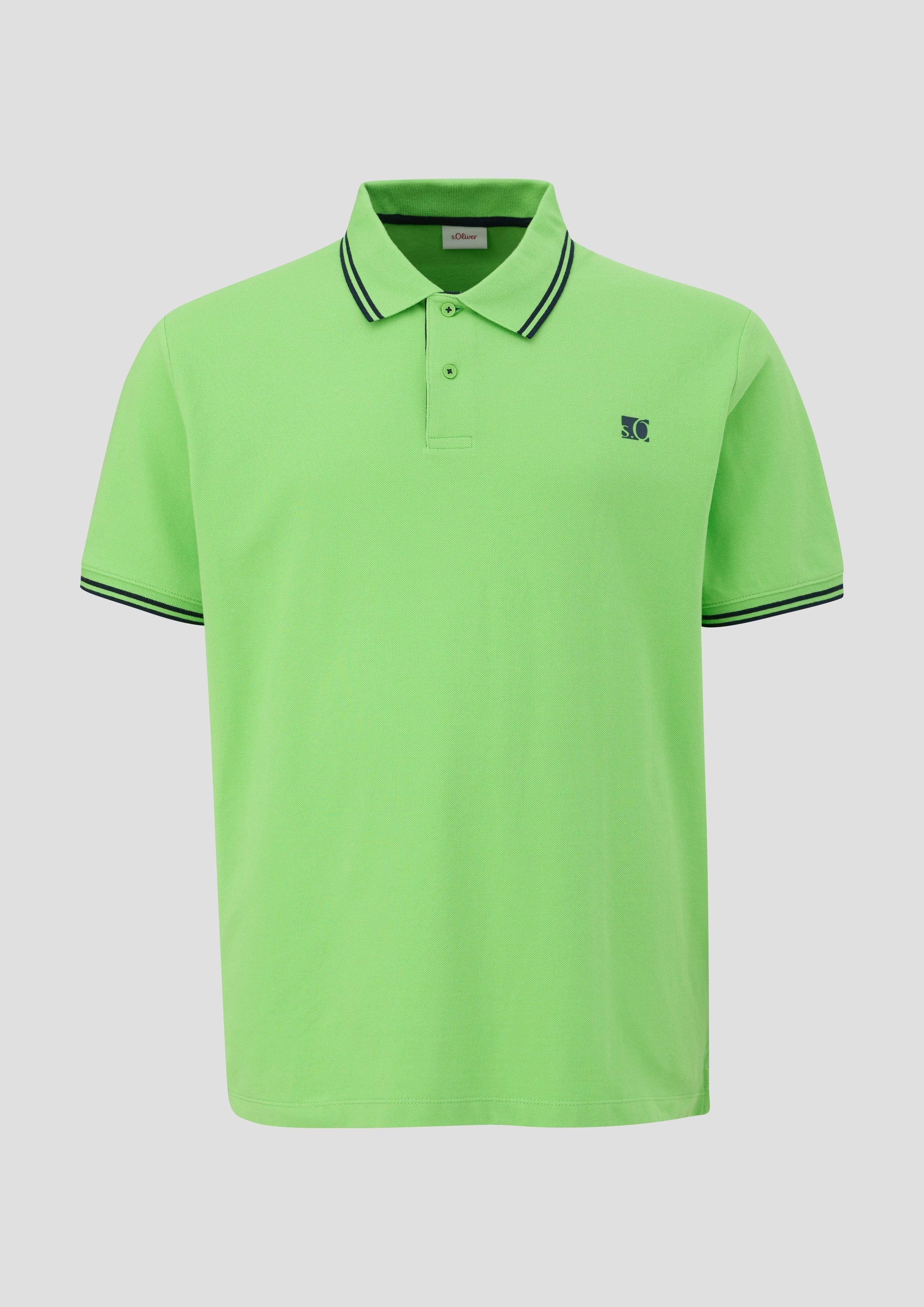 s.Oliver Kurzarmshirt Poloshirt aus Baumwolle mit günstig online kaufen