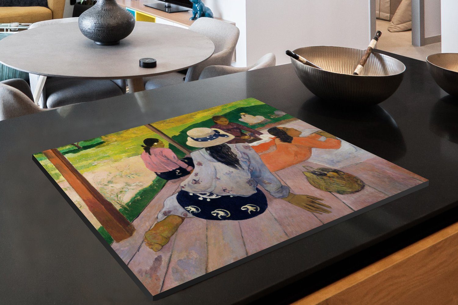 MuchoWow Herdblende-/Abdeckplatte - Siesta Paul Mobile Gauguin, nutzbar, Arbeitsfläche (1 tlg), cm, Ceranfeldabdeckung 70x52 Vinyl