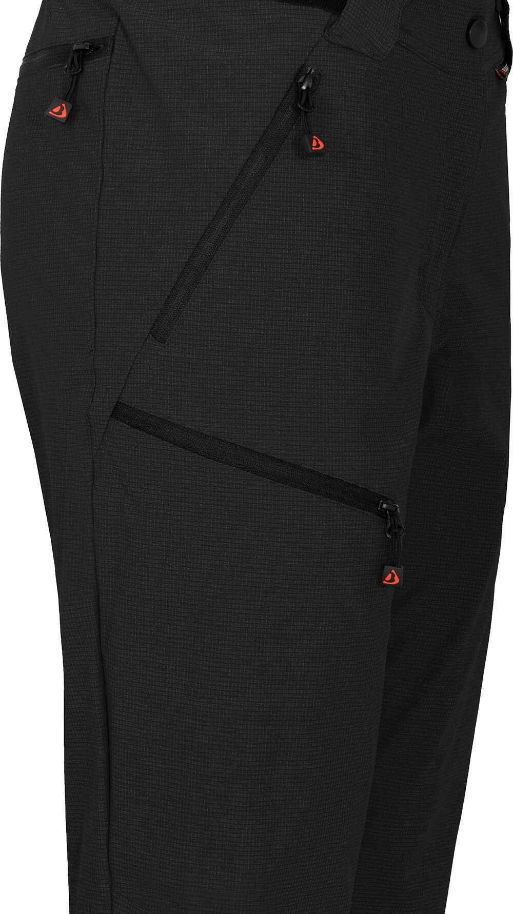 Bergson Outdoorhose PORI Damen Wanderhose, robust, elastisch, Normalgrößen, schwarz