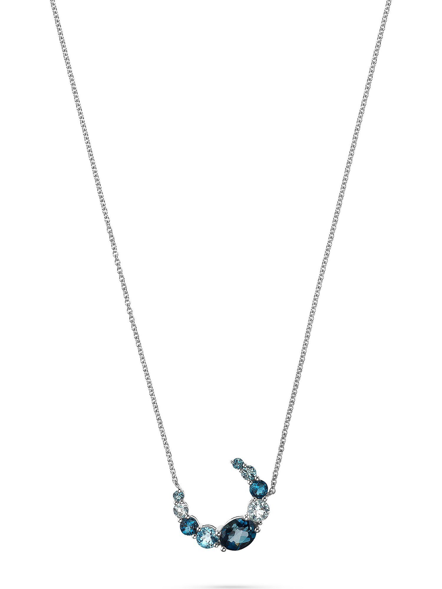 Collier CHRIST Damen-Kette 375er Weißgold 1 Topas