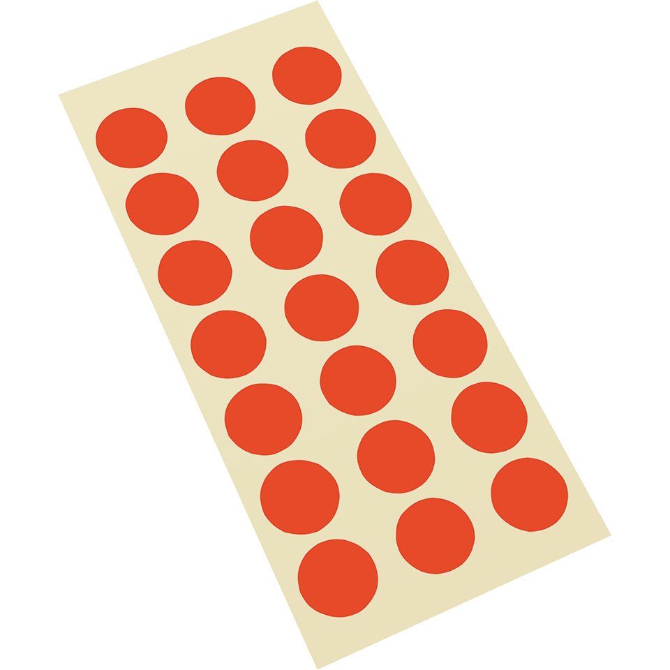 Markierungspunkt, blanko, rot, Folie, selbstklebend, Ø 50mm, 100