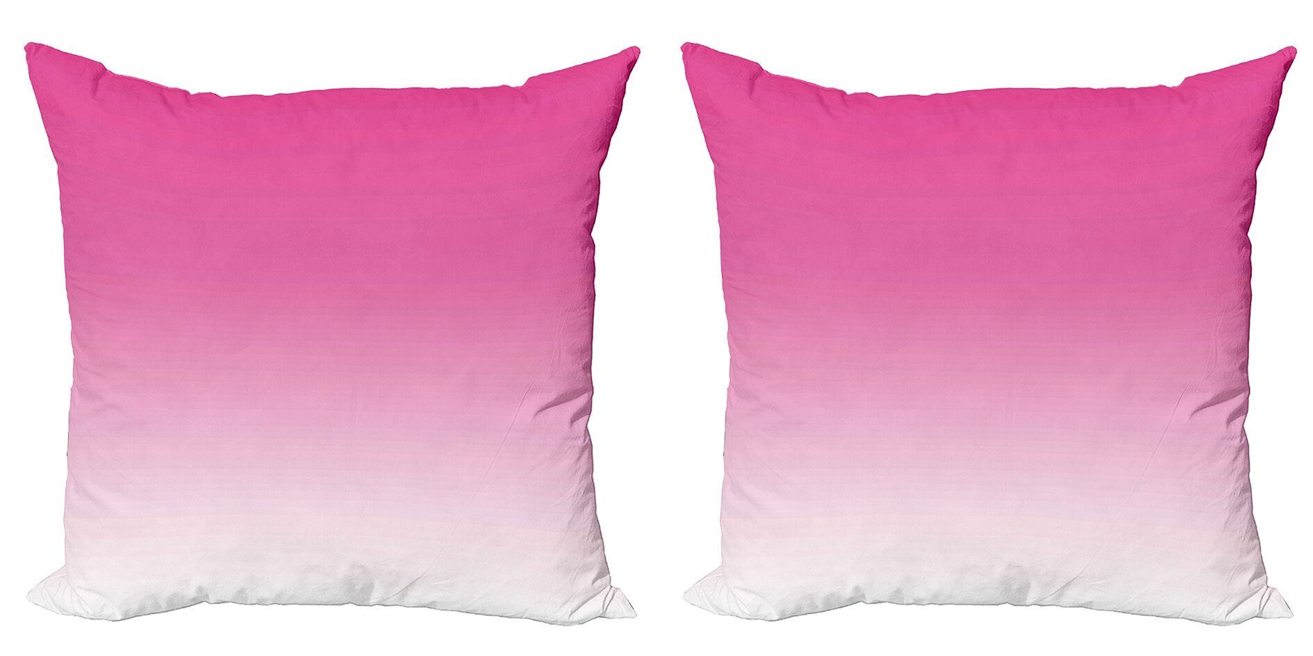 Kissenbezüge Modern Accent Doppelseitiger Digitaldruck, Abakuhaus (2 Stück), Ombre Digitaler Hot Pink Entwurf