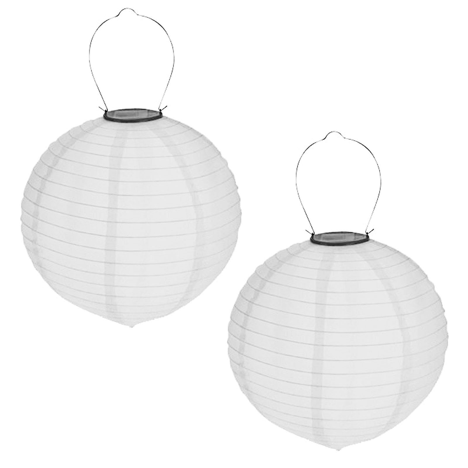 LED Lampion 2x Deko Lampenschirm Lampe Party Garten Kugel Laterne