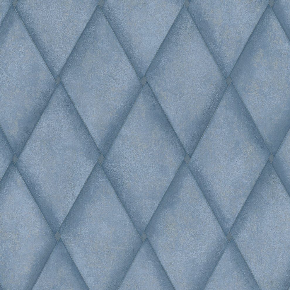 Marburg Vliestapete, uni, Raute, lichtbeständig und restlos abziehbar blau