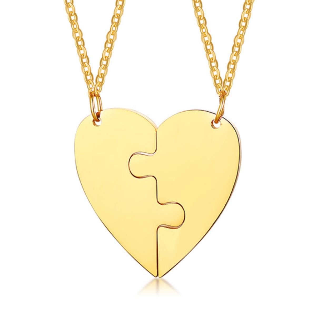 Order & Smile Schmuck Partnerkette Kette für Verliebte: Pärchen Ожерелья „Herz“