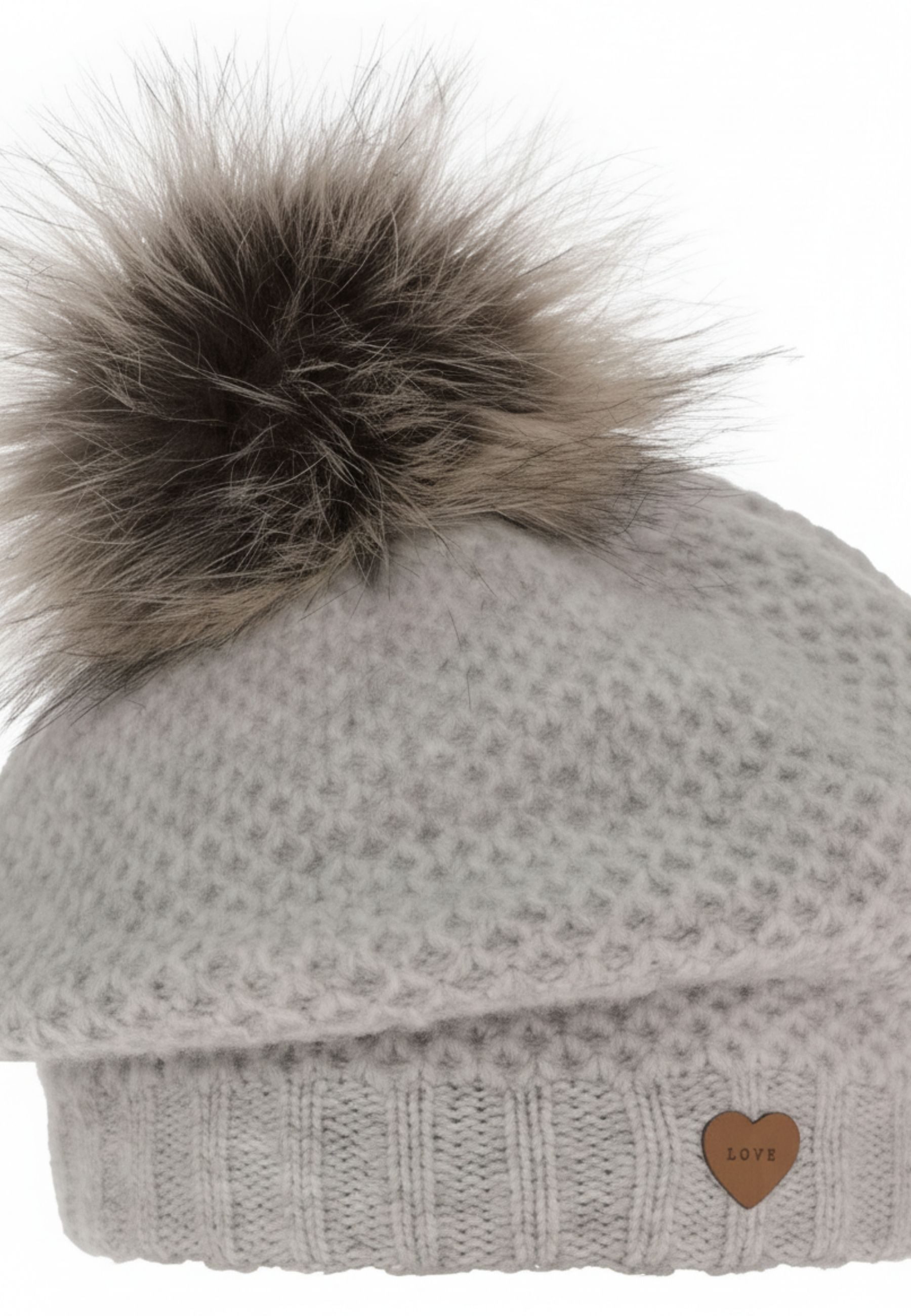Diademita Sturmhaube Winterset für Mädchen: rosa Mütze und Schlauchschal mit Pompon (Set)
