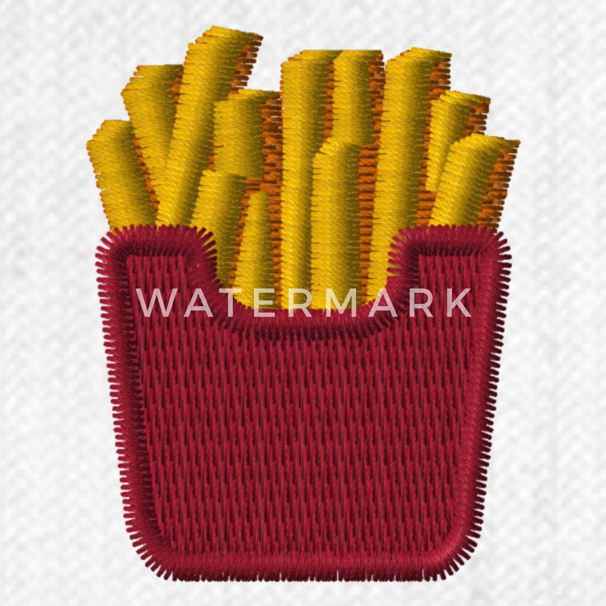 Spreadshirt Socken Stickmotiv Pommes in Rotem Fizzer Beutel Tennissocken (1-Paar)
