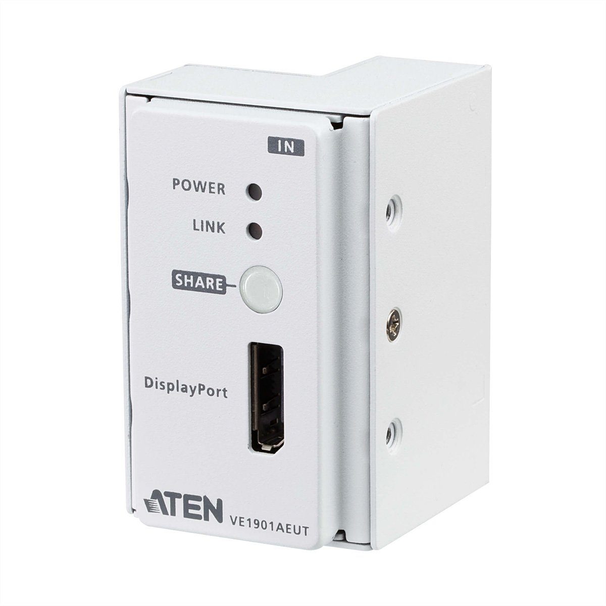 Aten VE1901AEUT DisplayPort HDBaseT-Lite Sender mit Wandplatte PoH Audio- & Video-Adapter