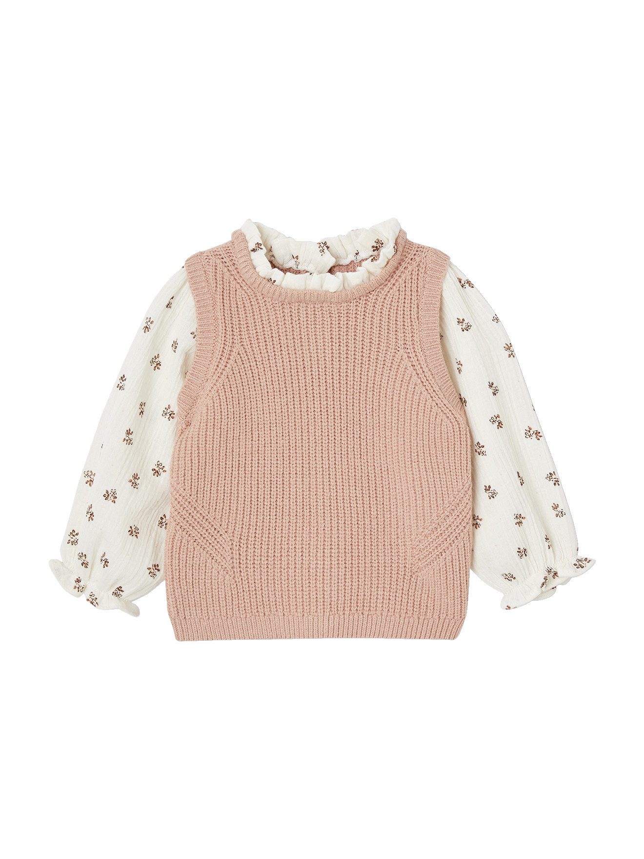 Pullunder Baby Pullover mit 2-in-1-Effekt