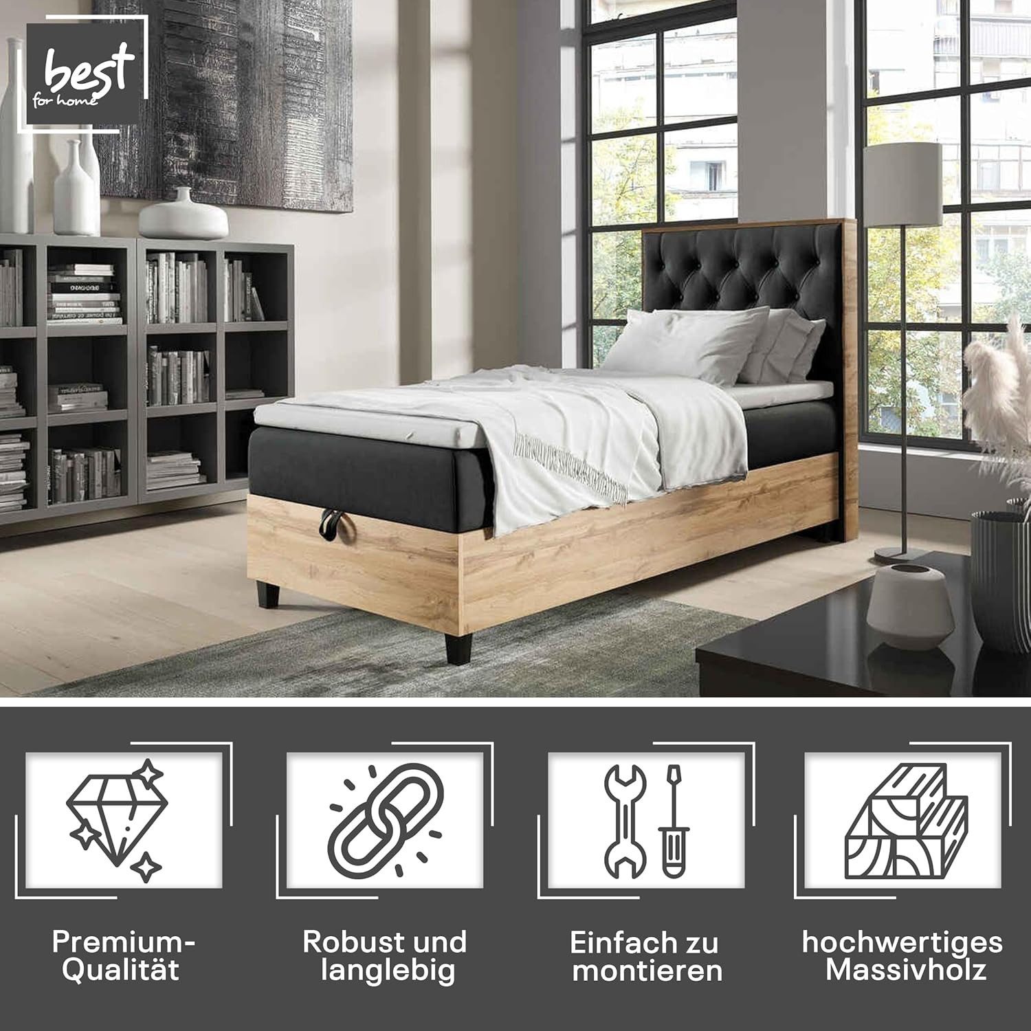 Best for Home Boxspringbett mit Bettkasten günstig online kaufen