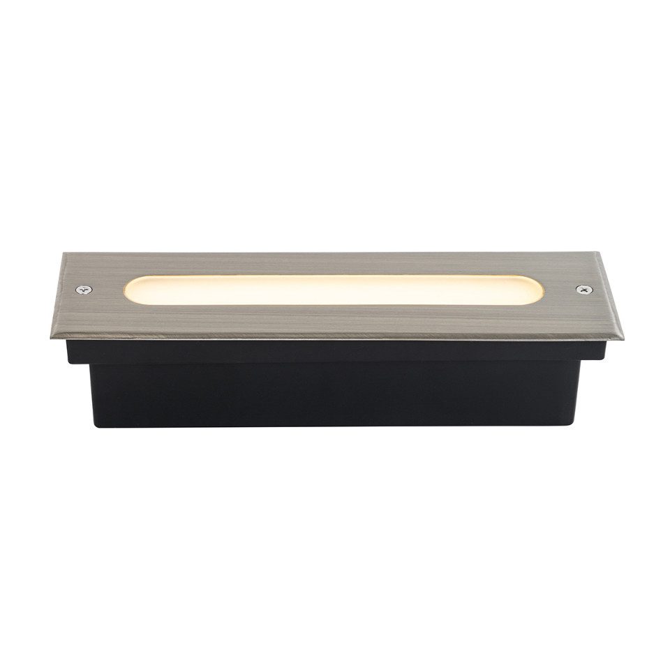 Qazqa LED Einbaustrahler 106890, LED fest integriert, Extra-Warmweiß, QAZQA Außen Einbau­leuchte, integrated, Stahl, Aluminium, Modern