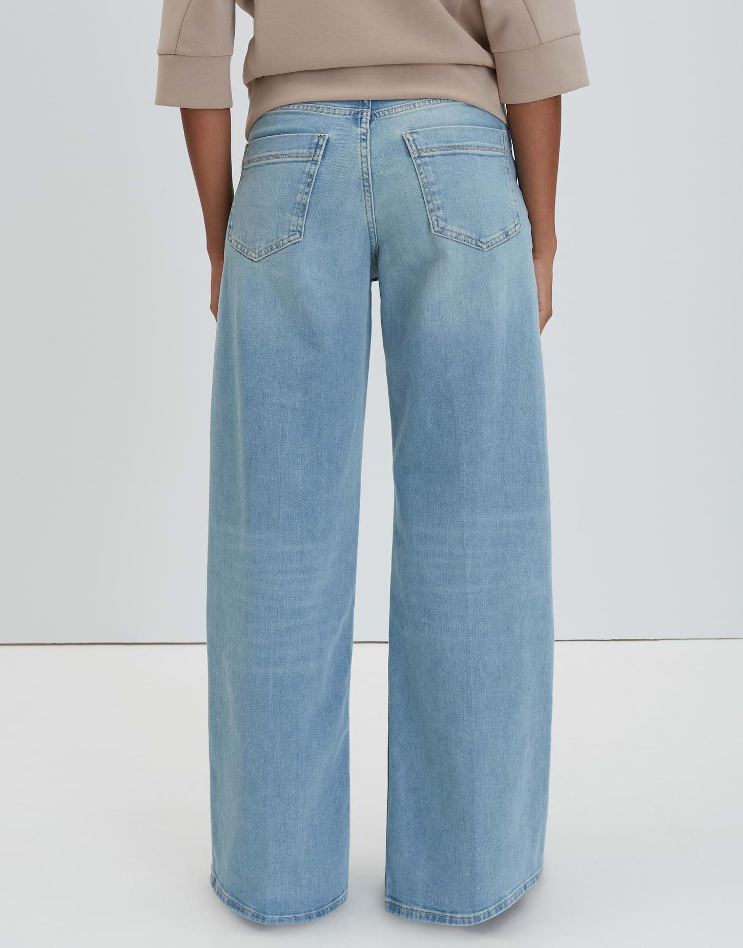 someday Weite Jeans CELLMA ICONIC aus BCI Cotton Mix Mid Rise Mid Rise, Ankle, nach vorne verlaufende Seitennaht
