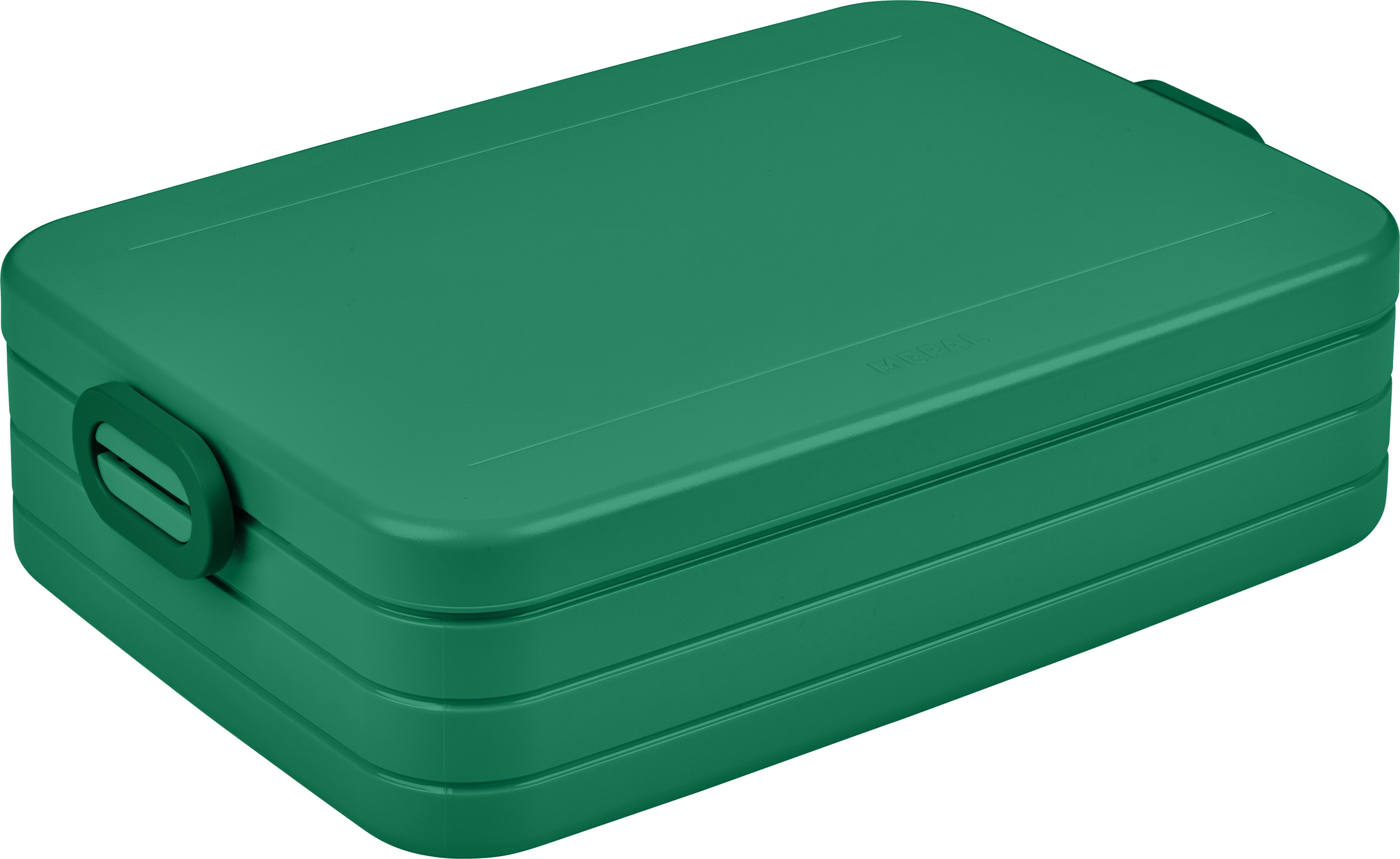 Mepal Lunchbox Lunchbox Take a Break Large, 1500 ml, für 4 Sandwiches, Spülmaschinenfest, mit Unterteilung, Vivid Green